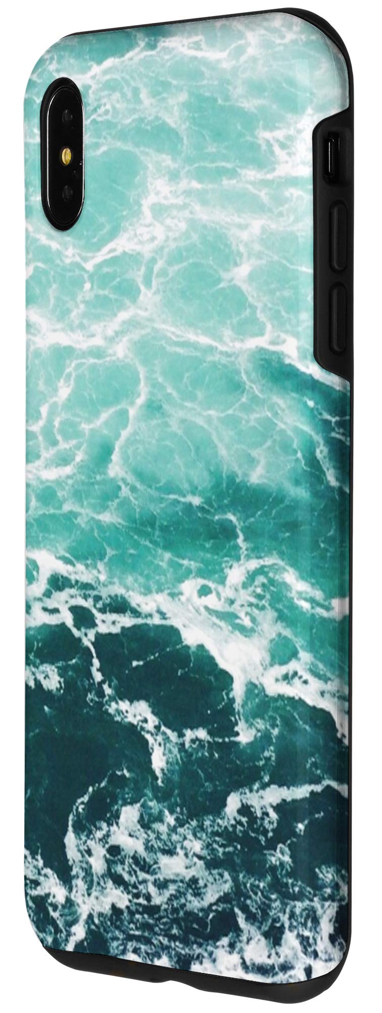 iPhone XS Max Case - Ocean Waves Beach Abstract Design - Durable Protective Cover for Everyday Use, Travel & Outdoor Activities