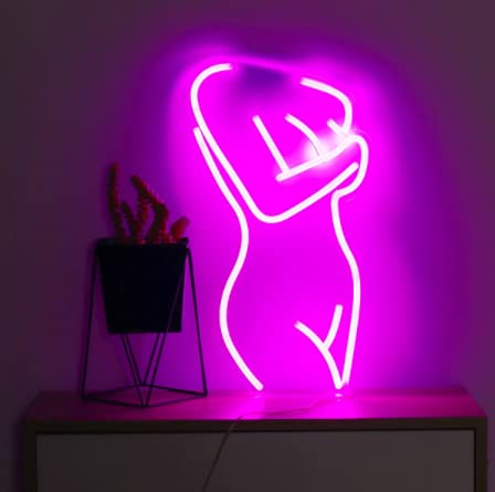 20x11 Inch Vivid LED Neon Sign - Nude Lady Body Beer Wall Decor Light, Super Bright & Cute for Bar, Man Cave, or Home Decoration