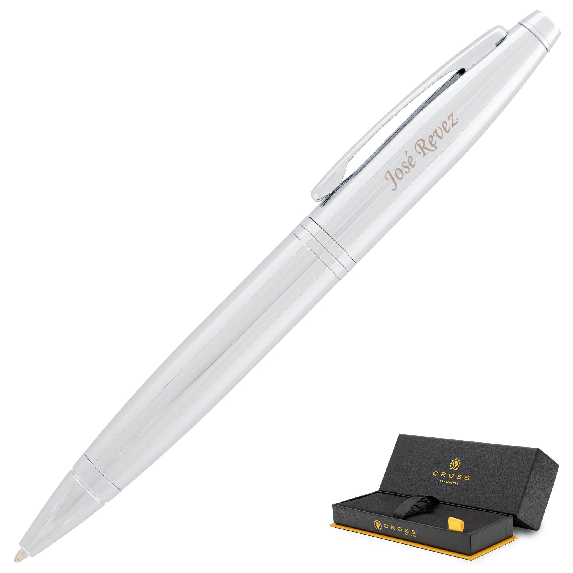 Cross Calais Ballpoint Pen - Premium Lustrous Chrome Finish for Smooth Writing | Ideal for Office, School & Gift Giving