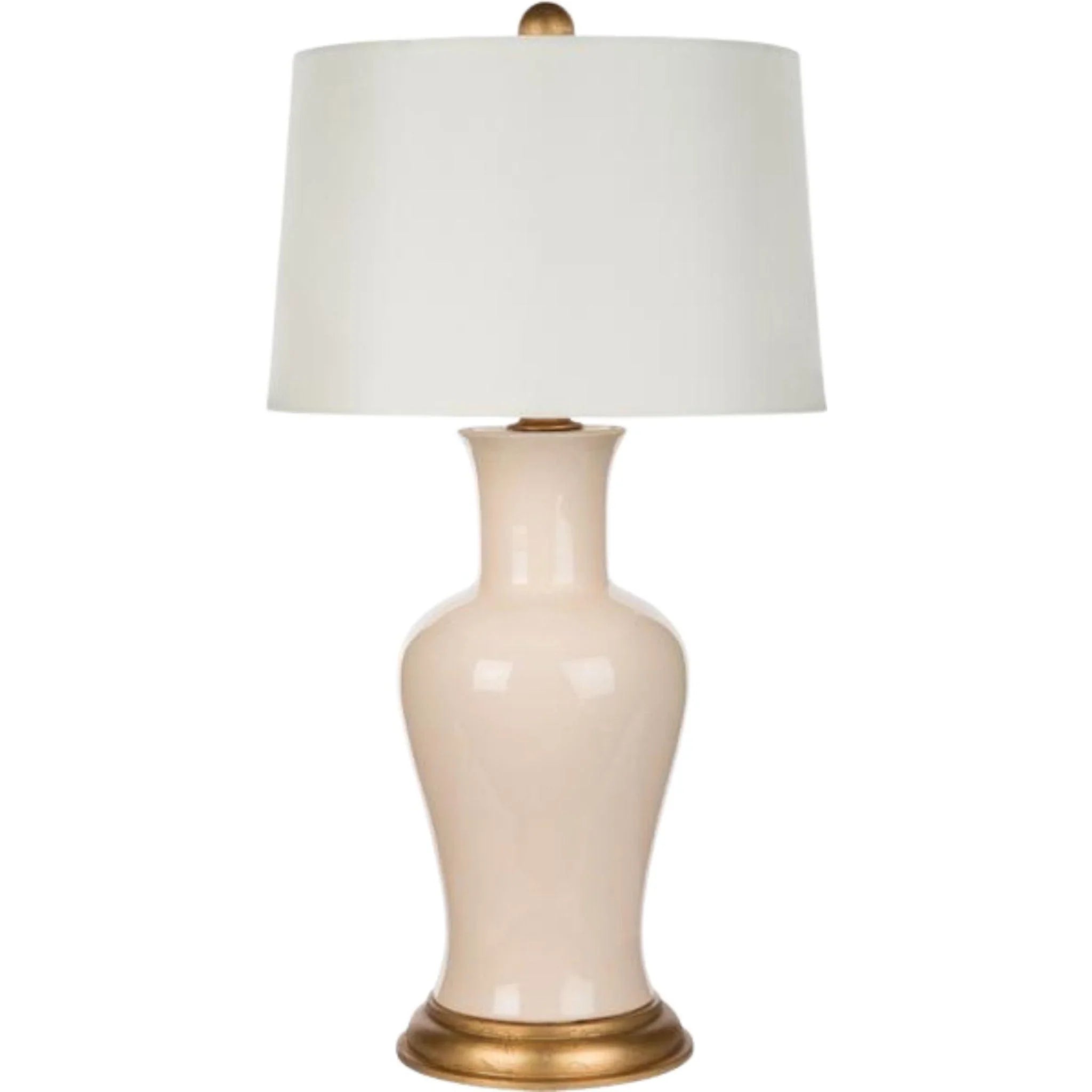 Amelie Pink Porcelain Table Lamp - Elegant Home Decor for Bedroom, Living Room & Office - Soft Lighting Accent Piece