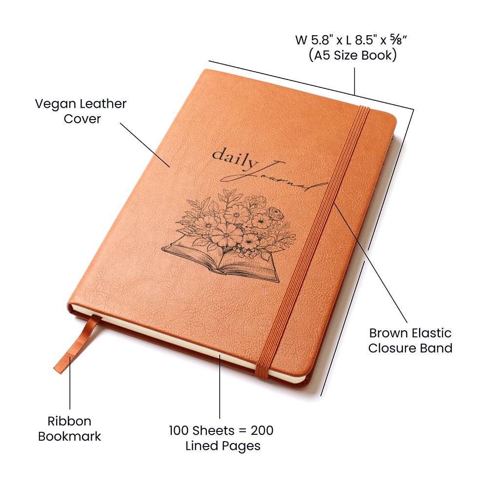 Vegan Leather Journal for Writers - Inspirational Bookworm Gift - Perfect for Creative Writing, Note Taking & Journaling