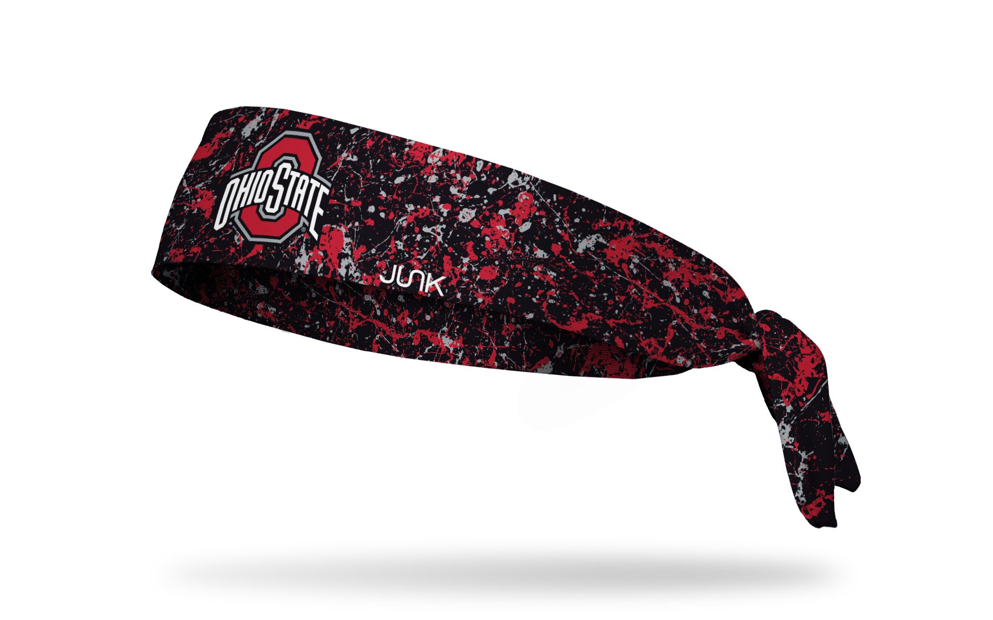 Ohio State Buckeyes Splatter Black Flex Tie Headband - Adjustable Sports Headband for Running, Workouts, and Game Day Fan Gear