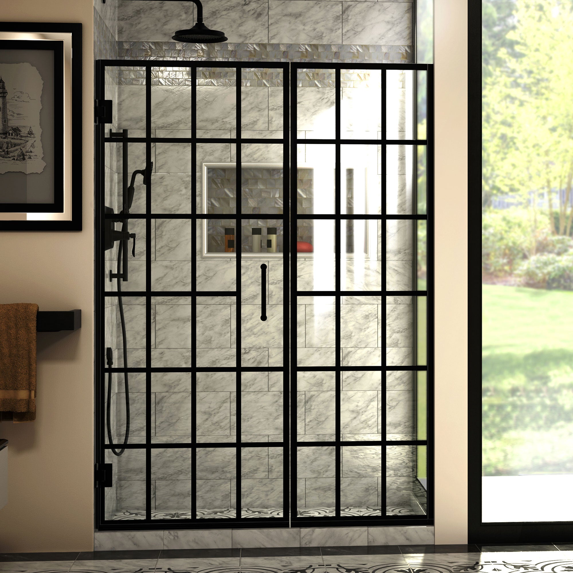 DreamLine Unidoor Toulon Frameless Hinged Shower Door - 52 1/2