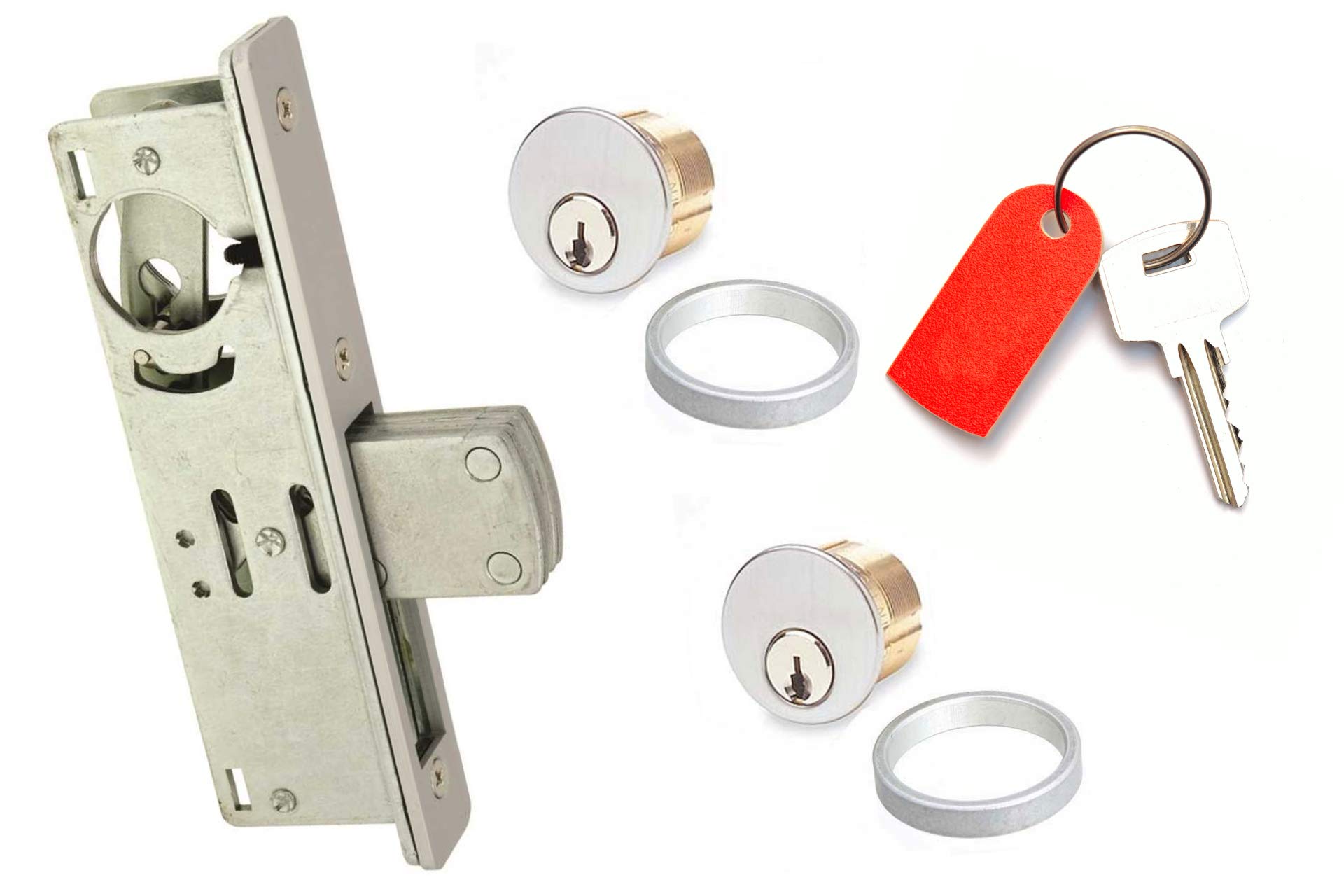 Heavy Duty Weldable Steel Gate Lock Box with Keyed Deadbolt - Secure Fence Locking Hardware (2 Keys Included) - Ideal for Barns, Farms, Storage Yards & Construction Sites