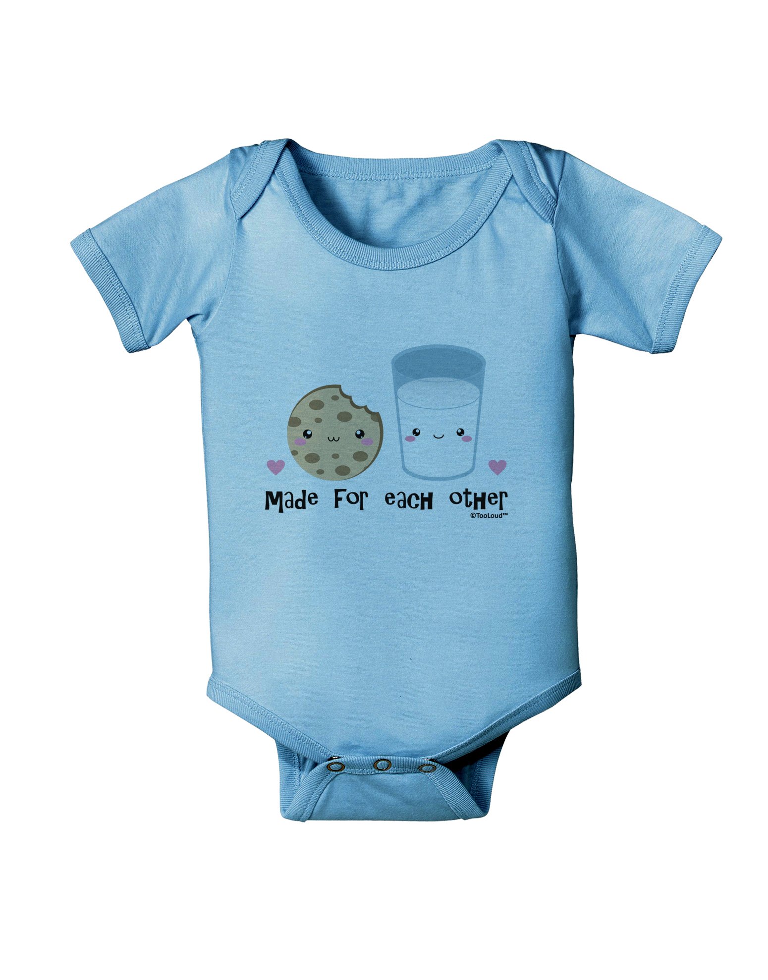 TooLoud Cute Milk and Cookie Matching Baby Romper Bodysuit - Adorable Infant Outfit for Photo Shoots, Birthday Parties & Family Gatherings