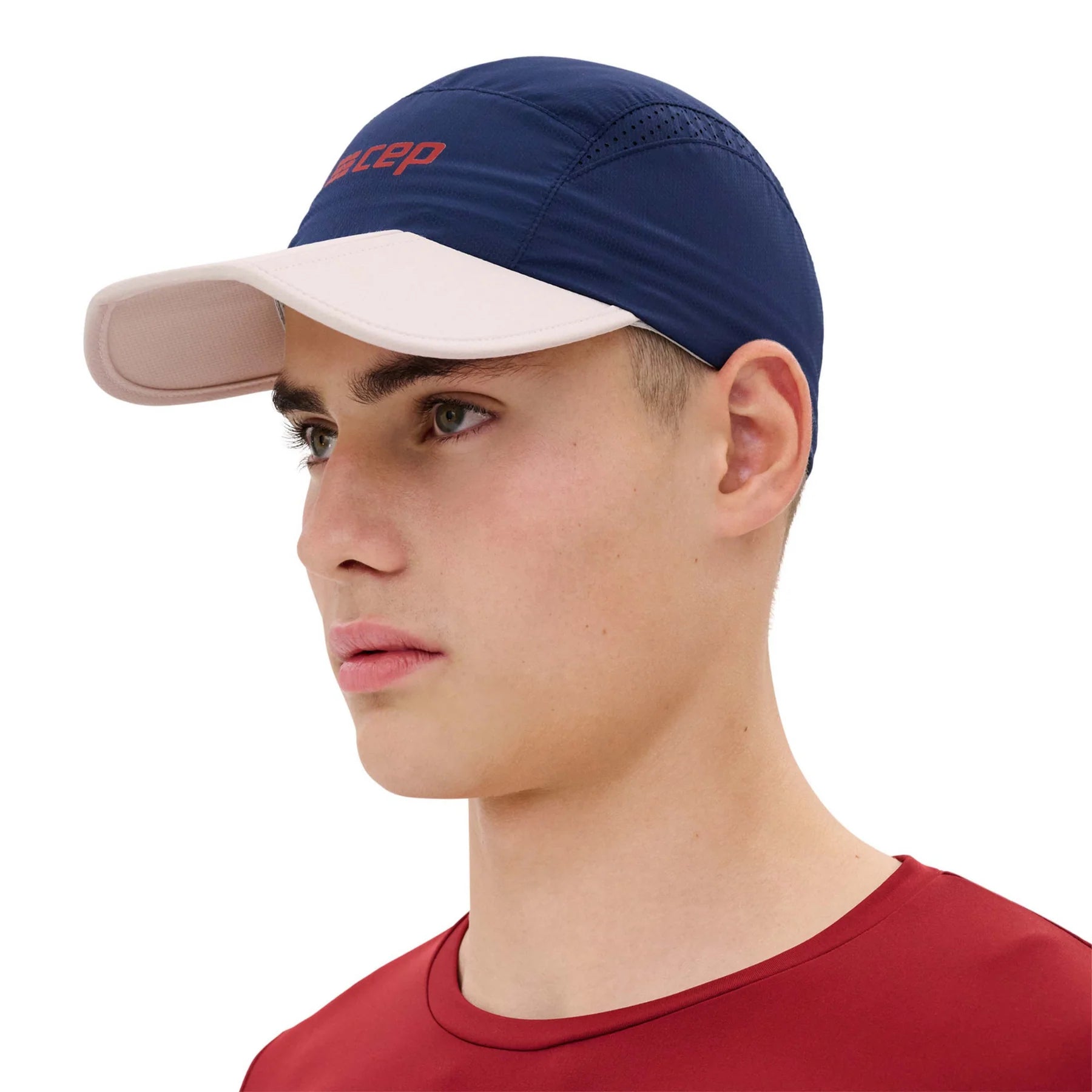 CEP Unisex Running Cap - Dark Blue & Cream | Lightweight Breathable Hat for Men & Women | Perfect for Jogging, Hiking & Outdoor Activities