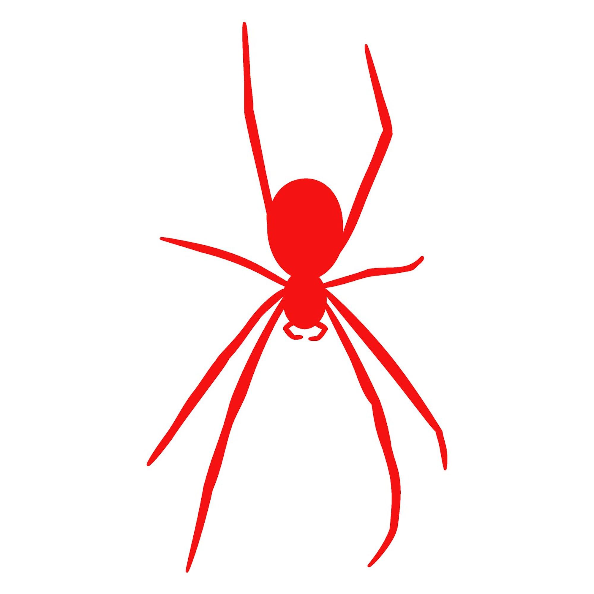 Red Black Widow Spider Sticker - Square Bumper Car Decal for Cars, Laptops & Windows | Unique Spider-Themed Decoration for Halloween, Cosplay & Marvel Fans