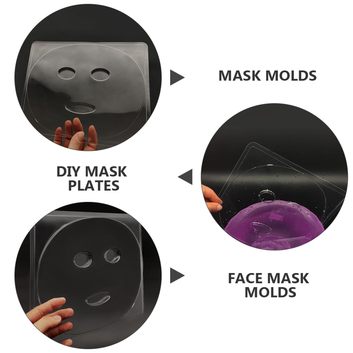 10-Piece Reusable DIY Facial Mask Tray Set - Collagen & Seaweed Mask Bowls for Skincare & Spa Treatments at Home