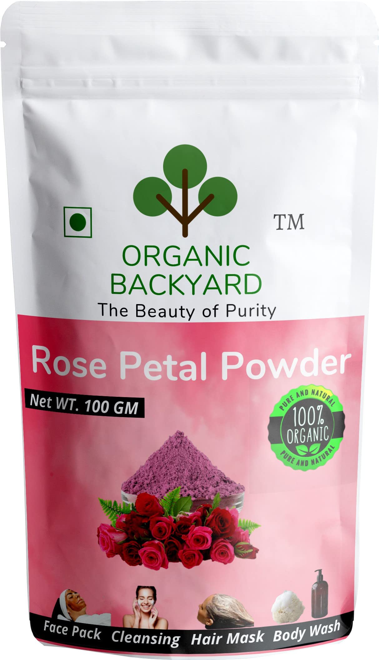 100% Organic Rose Petal Powder for Face Care - Natural Skincare Treatment for Glowing Skin | DIY Face Masks, Soaps & Beauty Recipes | Perfect for Sensitive Skin & Anti-Aging Routine