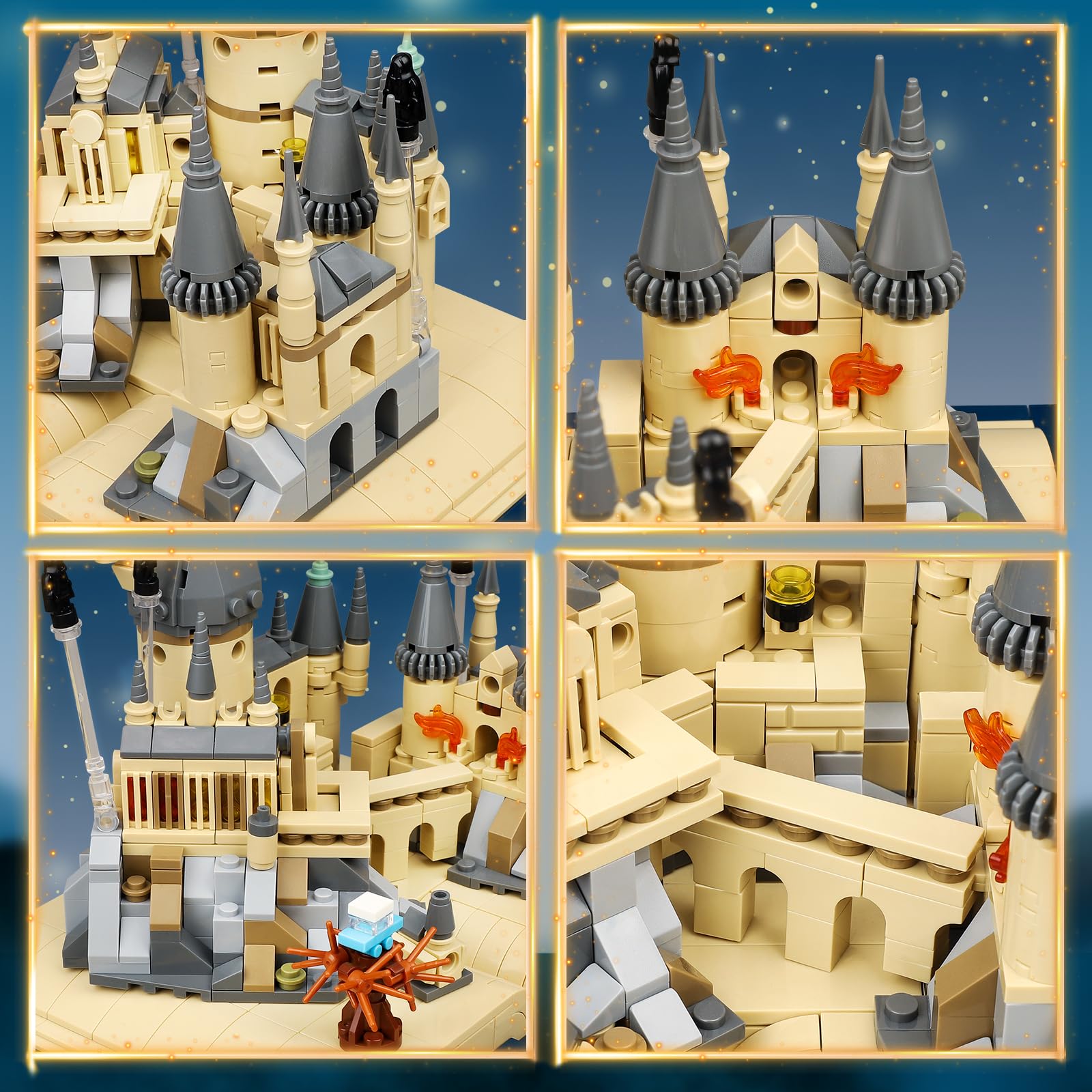 Harry Potter Hogwarts Castle Building Blocks Set - 727 PCS STEM Educational Toy for Kids Ages 8-14, Boys & Girls Birthday Gift, Lego-Compatible Collectible Display Model - Perfect for Creative Play, STEM Learning, and Harry Potter Fans Collection