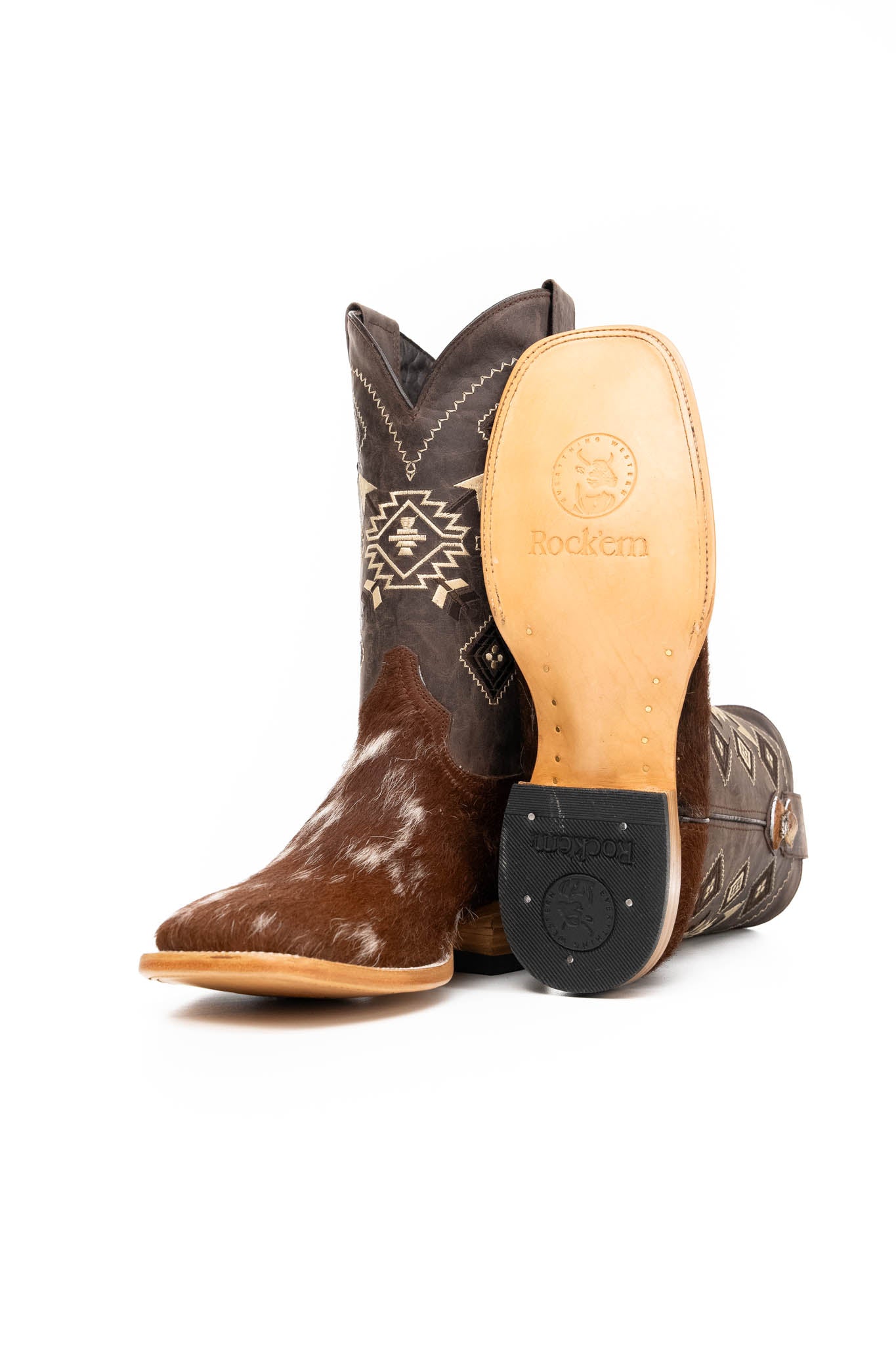 Premium Men's Cowhide Square Toe Cowboy Boots - Size 11 (NM107) - Durable & Stylish Western Boots for Rodeo, Country Dancing & Outdoor Adventures