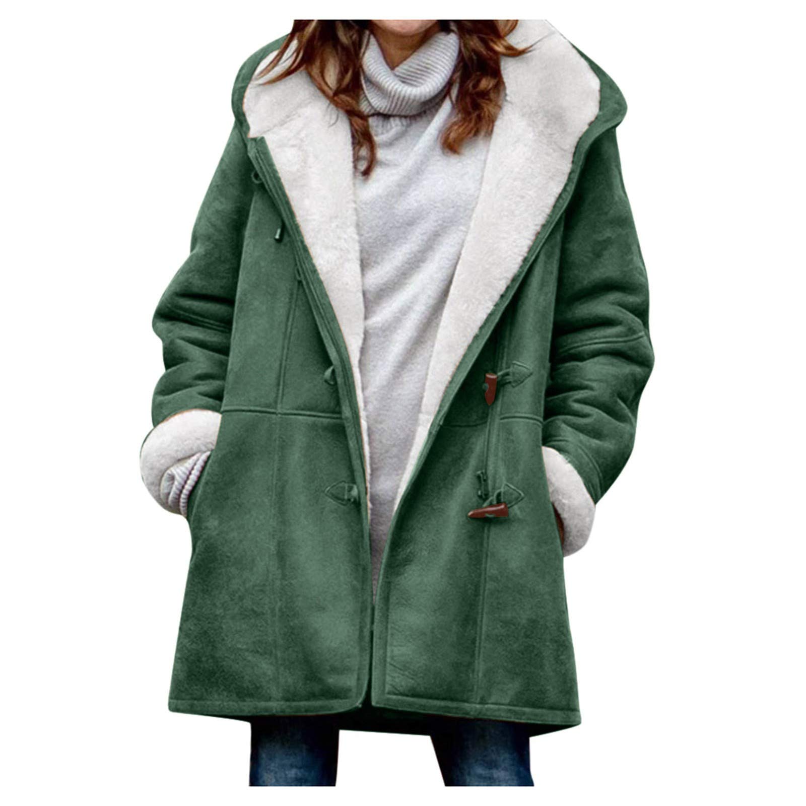 Women's Zip Up Hoodie - Thick Plush Fleece Jacket with Full Zip, Warm Winter Cardigan & Fashion Sweatshirt for Casual Wear, Outdoor Activities & Lounge Comfort