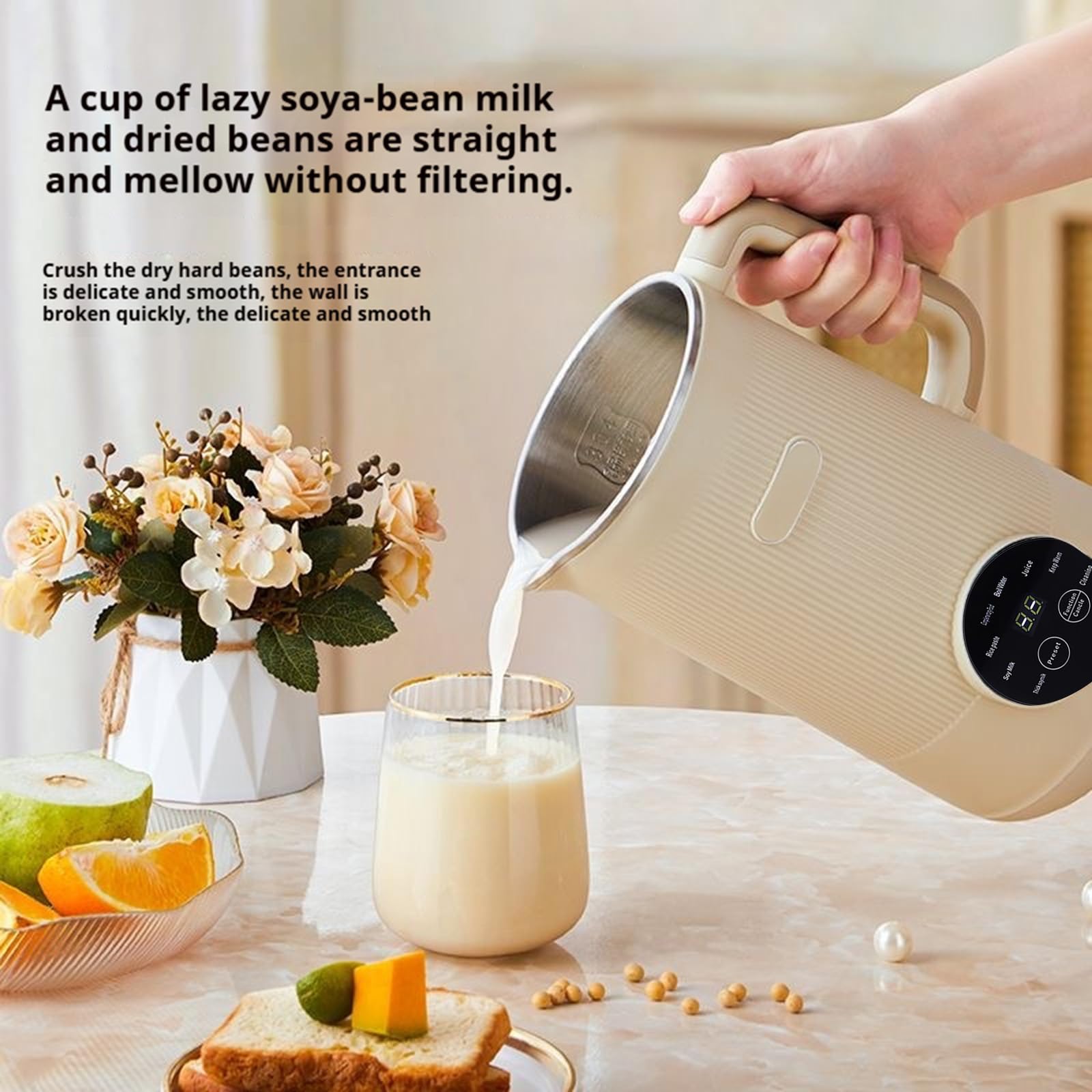 35oz Automatic Nut Milk Maker & Baby Food Processor with 10 Blades - Perfect for Almond Milk, Smoothies, Baby Food & Meal Prep (Cyan) - Ideal for Healthy Lifestyles, Vegan Diets & Busy Parents