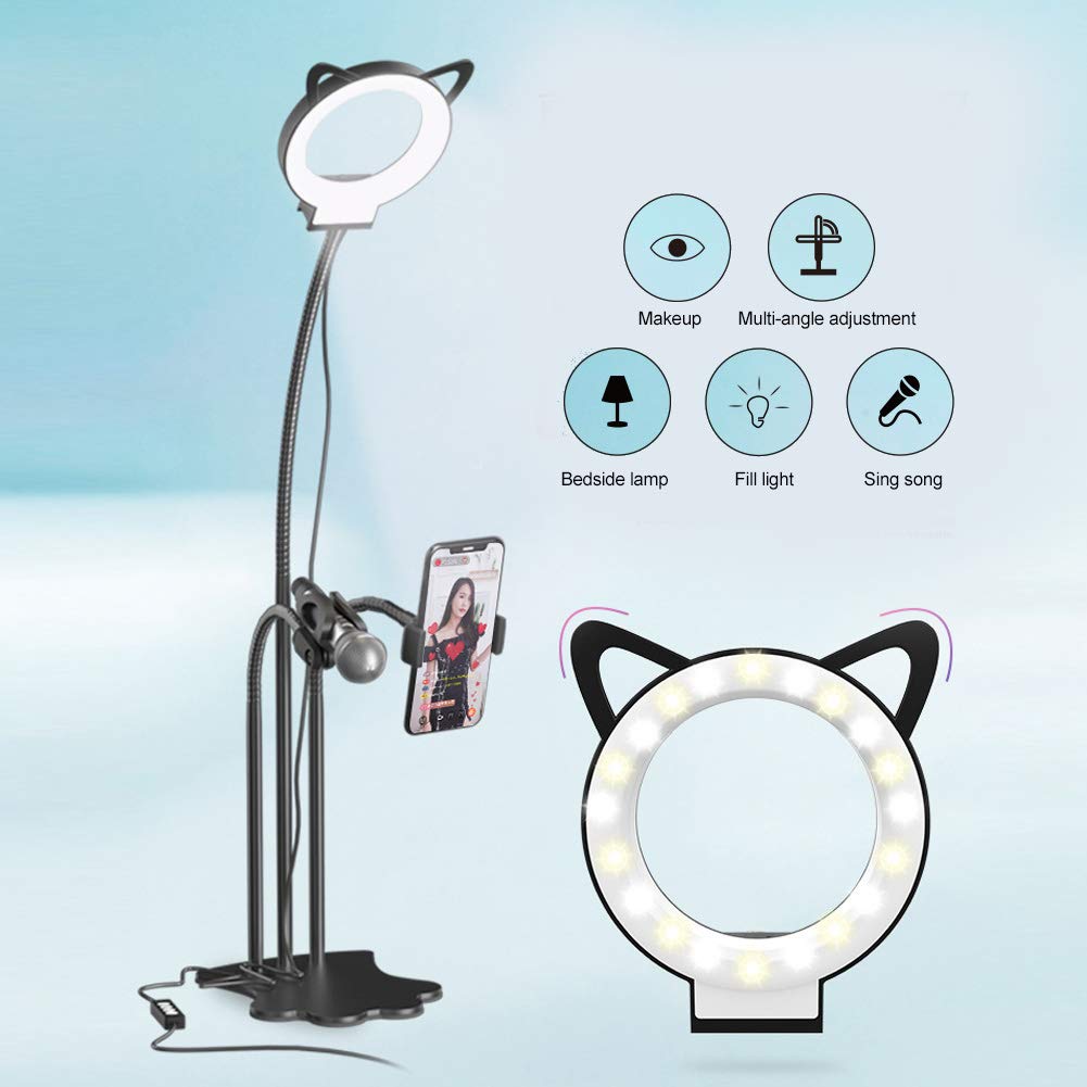 5in Folding LED Light for Live Streaming, Tattoo, Makeup & Nail Art - Adjustable Brightness, Portable Design - Perfect for Home Studio, Beauty Salon & Gift Giving