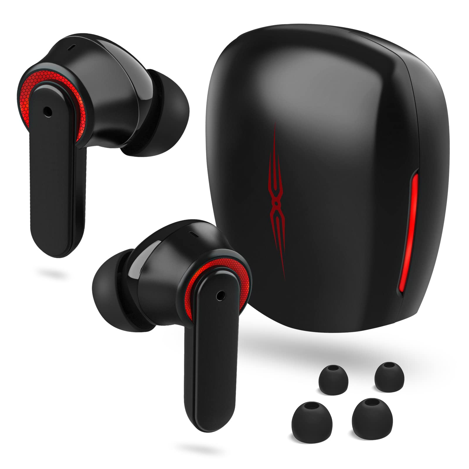 Premium Wireless Earbuds for Samsung Galaxy S25/S24/S23/Ultra/S22/Flip6 & iPhone 16/15/14/13/12 Pro Max/Plus - Bluetooth 5.3 TWS Headphones with ENC, Deep Bass, HD Stereo & Built-in Mic | Includes Charging Case | Perfect for Gym, Commuting & Work Calls
