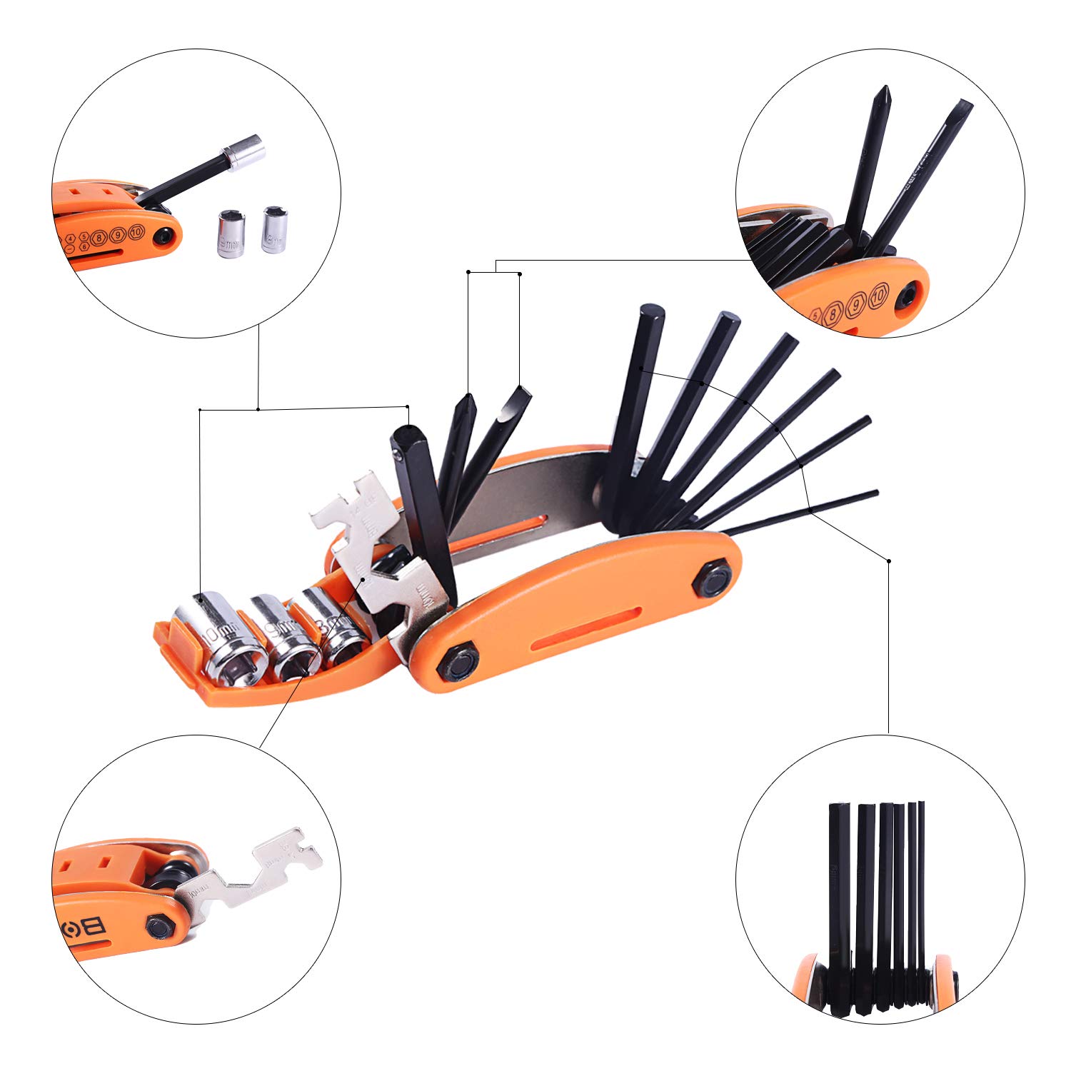 YBEKI Bike Saddle Bag - Waterproof Cycling Repair Kit with Multi-Tool, Tire Levers & Chain Tool | Compact Storage for Road/Mountain Bikes | 6 Month Warranty | Perfect for Commuting, Touring & Trail Rides