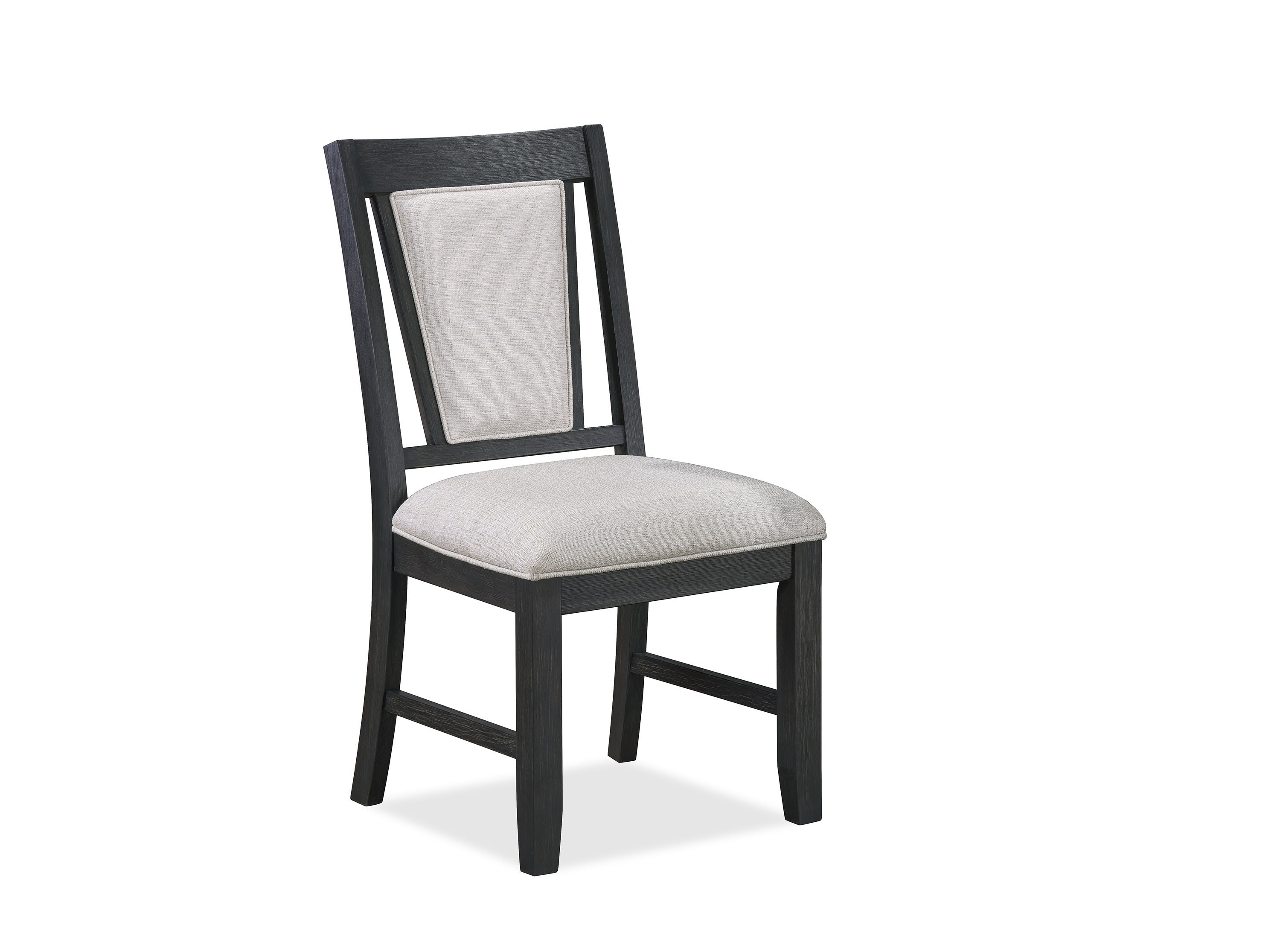 2-Piece Modern Upholstered Dining Chairs with Padded Seat & Back - Gray Wooden Side Chairs for Dining Room, Kitchen, Breakfast Nook & Home Decor