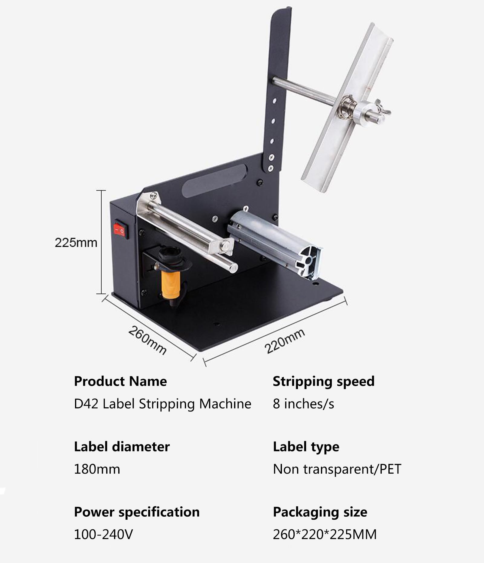 Automatic Label Dispenser Machine for Multiple Rolls - Adjustable Label Length & 5-110mm Width | Perfect for Warehouse, Shipping & Retail Labeling
