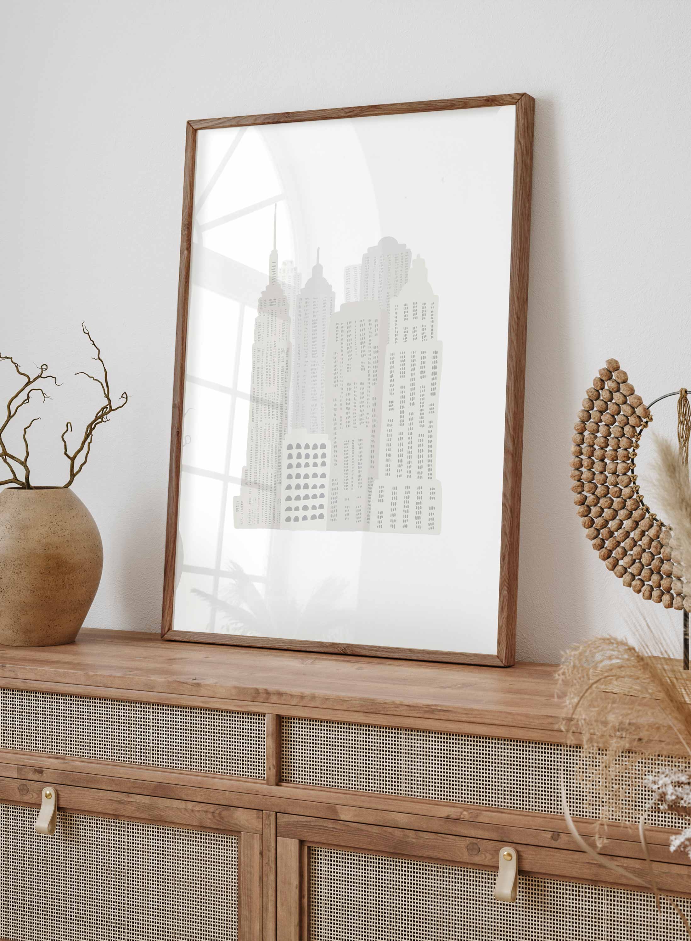 Manhattan Skyline Poster - New York City Wall Art Decor for Home, Office & Gifts | Perfect for Living Room, Bedroom & Office Spaces
