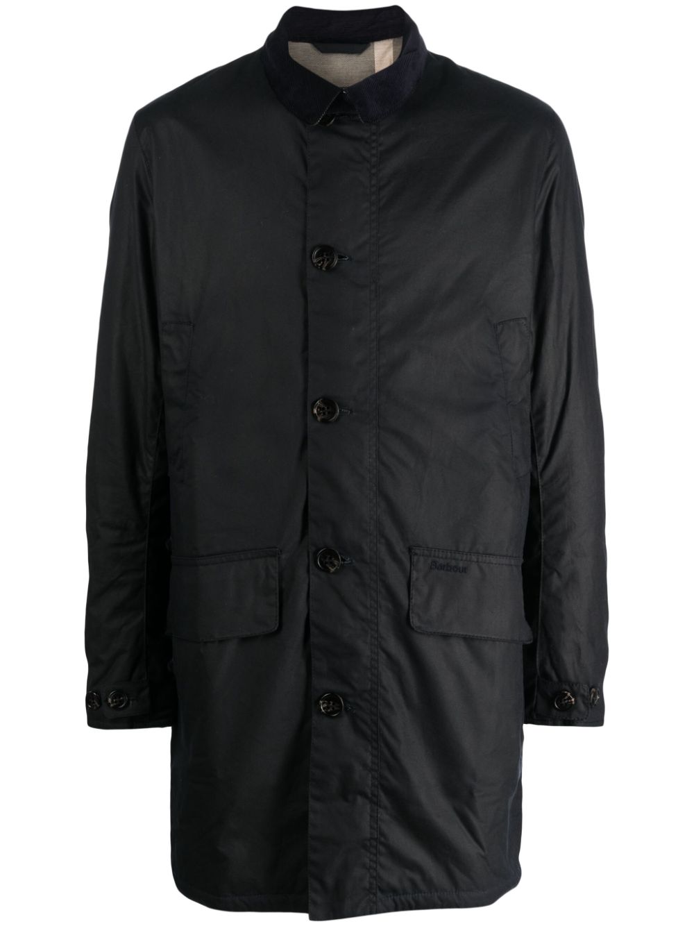 Barbour Waxed Cotton Jacket for Men & Women - Classic Blue Waterproof Outdoor Coat | Perfect for Hiking, Camping & Everyday Wear