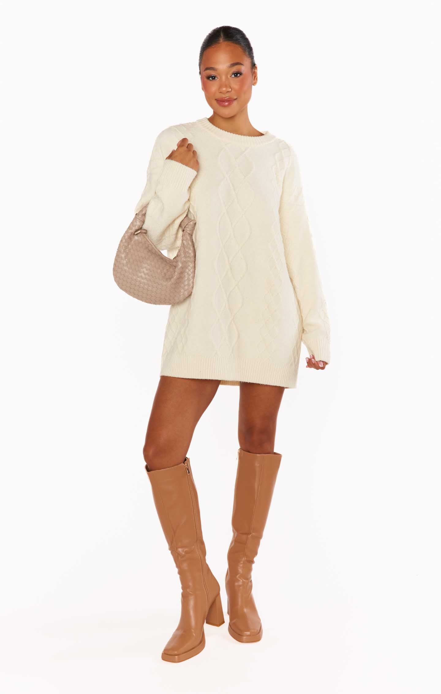 Melie Bianco Willow Woven Crossbody Bag in Nude - Stylish Boho Handbag for Women, Perfect for Everyday Use, Travel & Casual Outings
