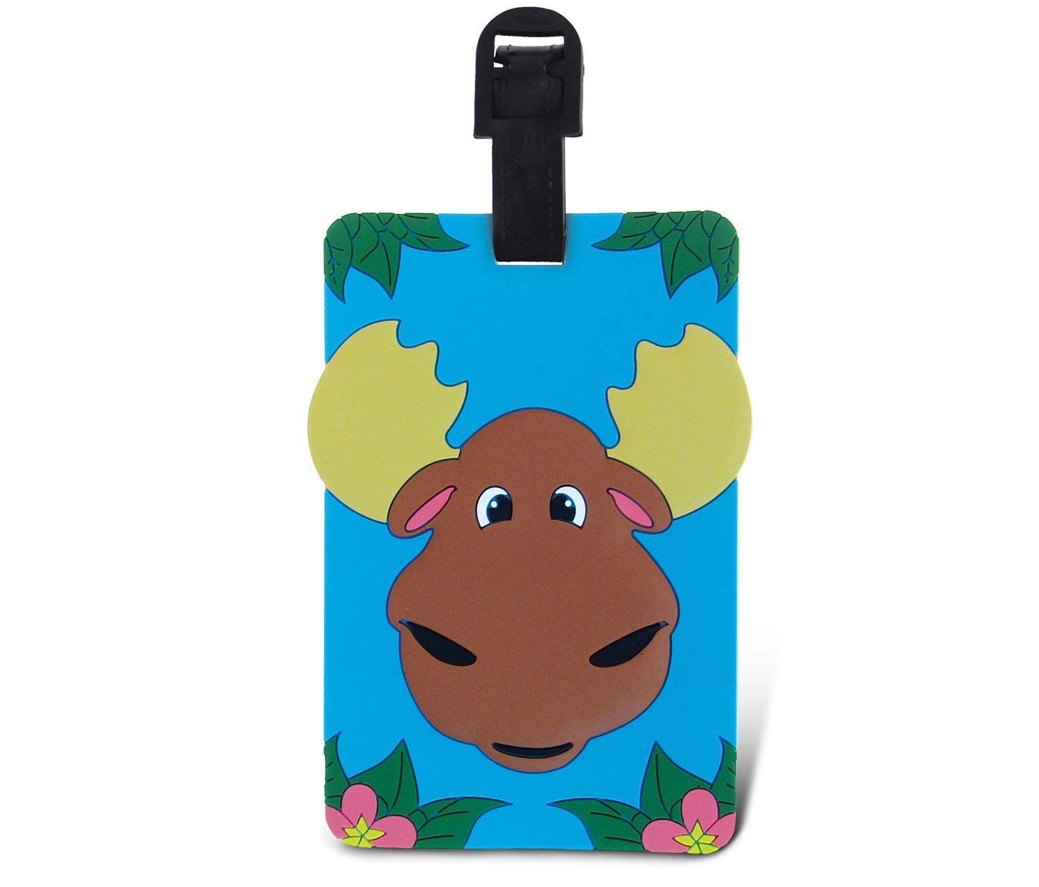 Funny Goofy Moose Luggage Tag - 3.5x5 Inch PUZZLED TAGGAGE for Travel Bags & Suitcases - Perfect Gift for Animal Lovers & Travel Enthusiasts