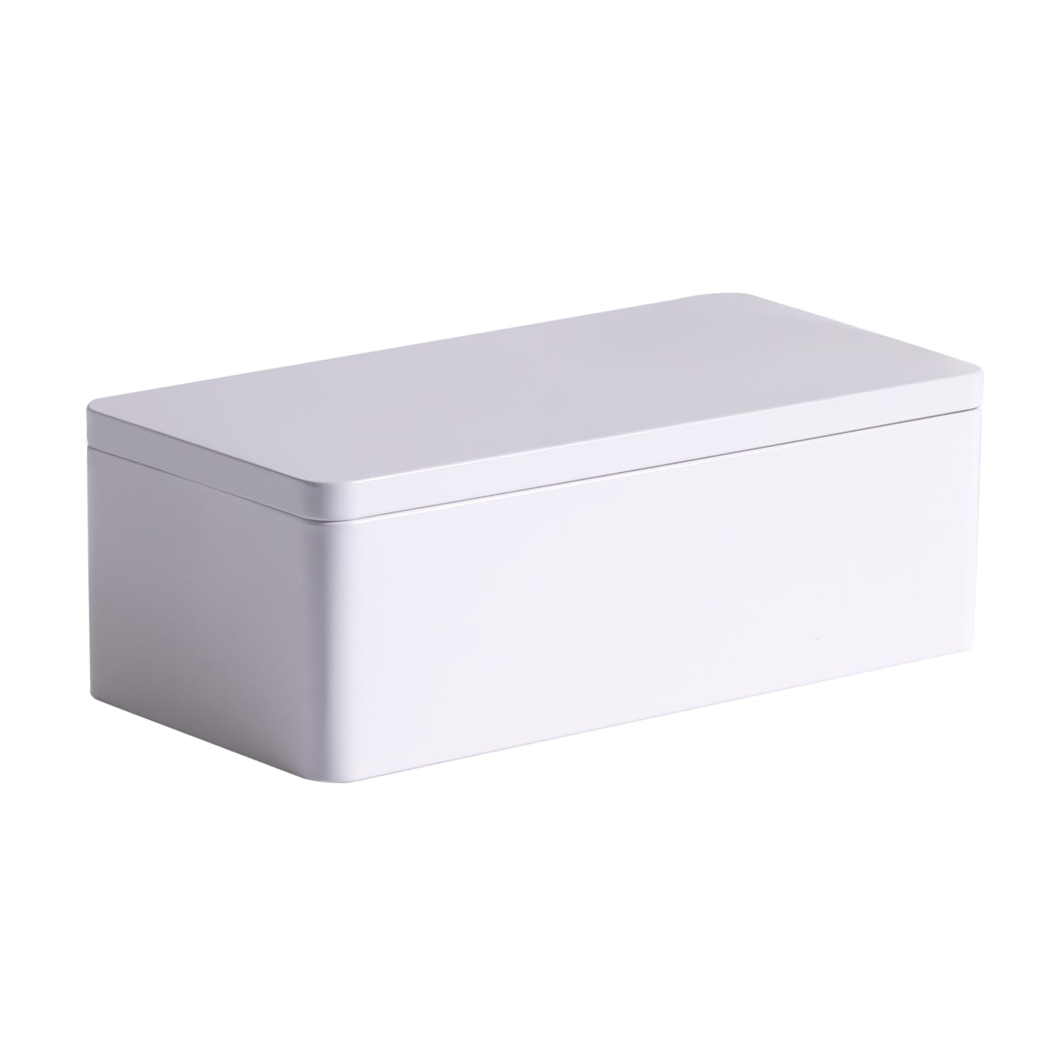 Airtight Metal Food Storage Containers with Lids - Kitchen Pantry Organization Tin Box for Dry Goods, Spices & Baking Supplies (Ivory White, Small) - Perfect for Home, Office & Camping Use
