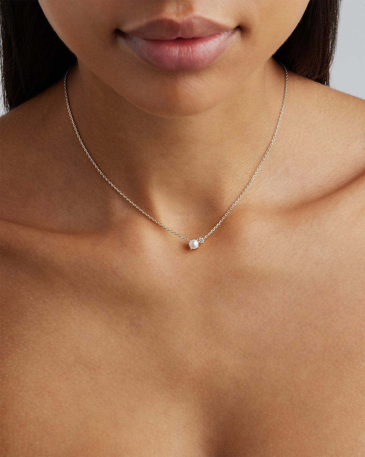 Elegant Sterling Silver Pearl Necklace for Women - Serenely Yours Collection | Perfect for Weddings, Anniversaries & Special Occasions