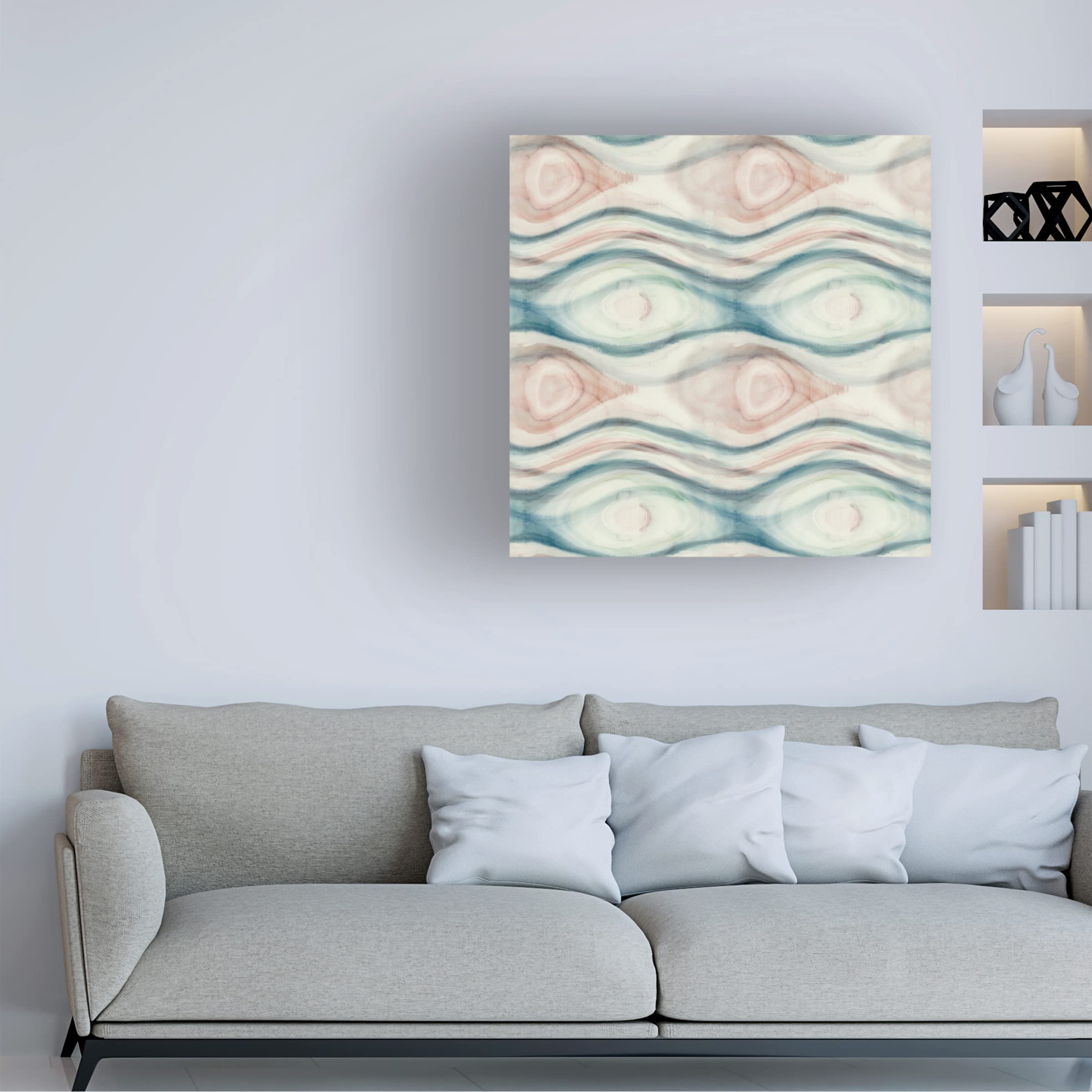 Trademark Fine Art 'Aquarel Pastel II' Canvas Wall Art Print by Cora Niele - Modern Abstract Painting for Living Room, Bedroom & Office Decor