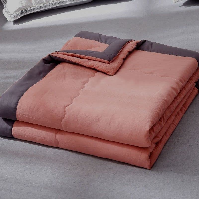 YHWW Summer Quilt Set - Soft Breathable Bedding Blanket for Kids & Adults - Machine Washable Thin Comforter (100x130cm) - Perfect for Hot Weather, Guest Rooms & Dormitory Use - Rose Red