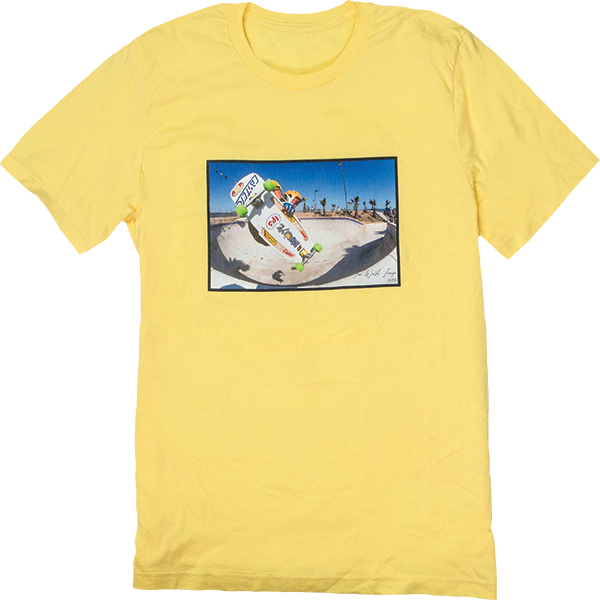 45rpm Tom (Wally) Inouye Vintage Graphic T-Shirt - Large Size in Yellow | Retro Music Tee for Concerts & Casual Wear