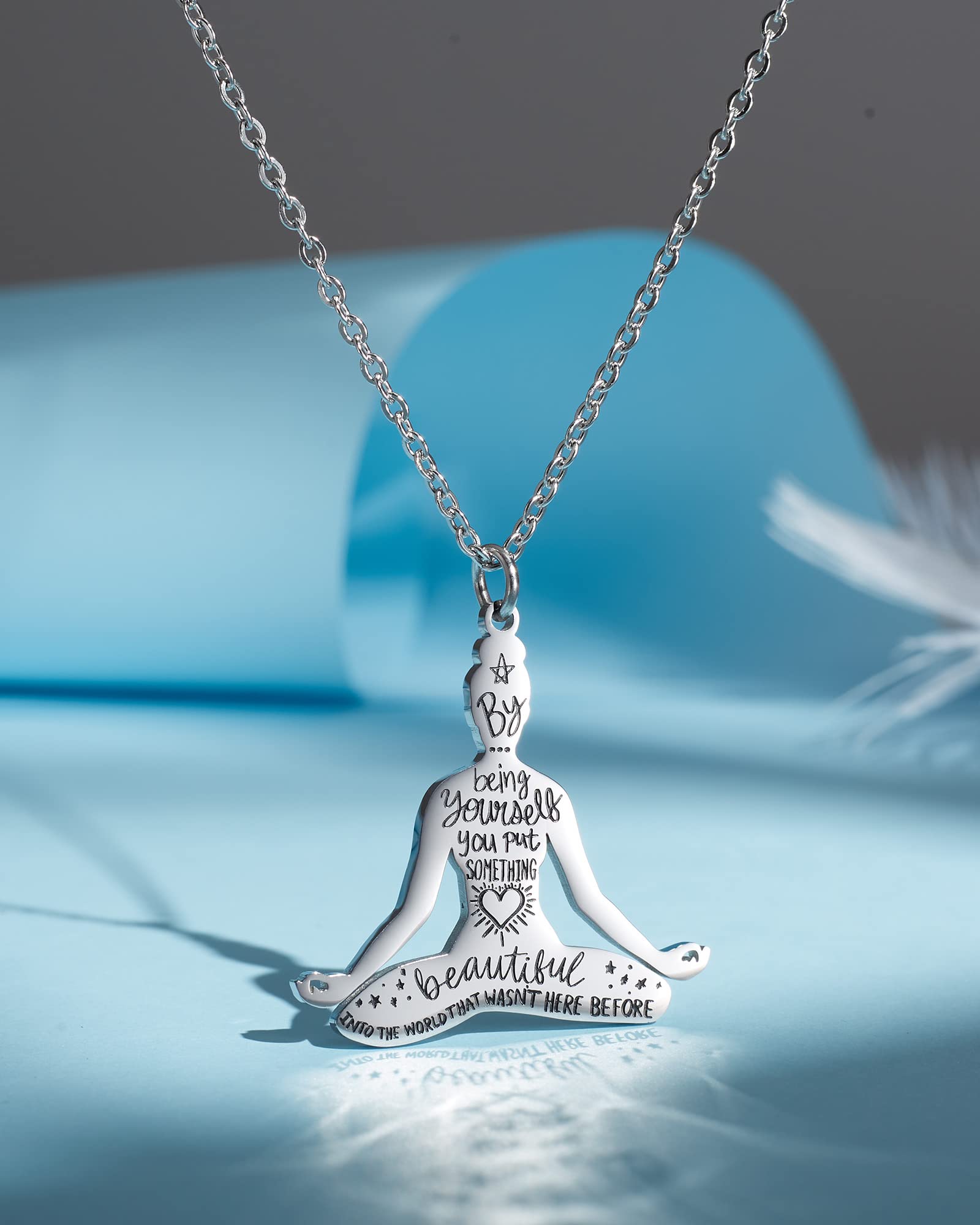 Inspirational Necklace for Women - Positive Quotes Motivational Jewelry with Silhouette Pendant, BLM & Black Woman Empowerment Gift - Perfect for Everyday Wear, Gifting & Special Occasions
