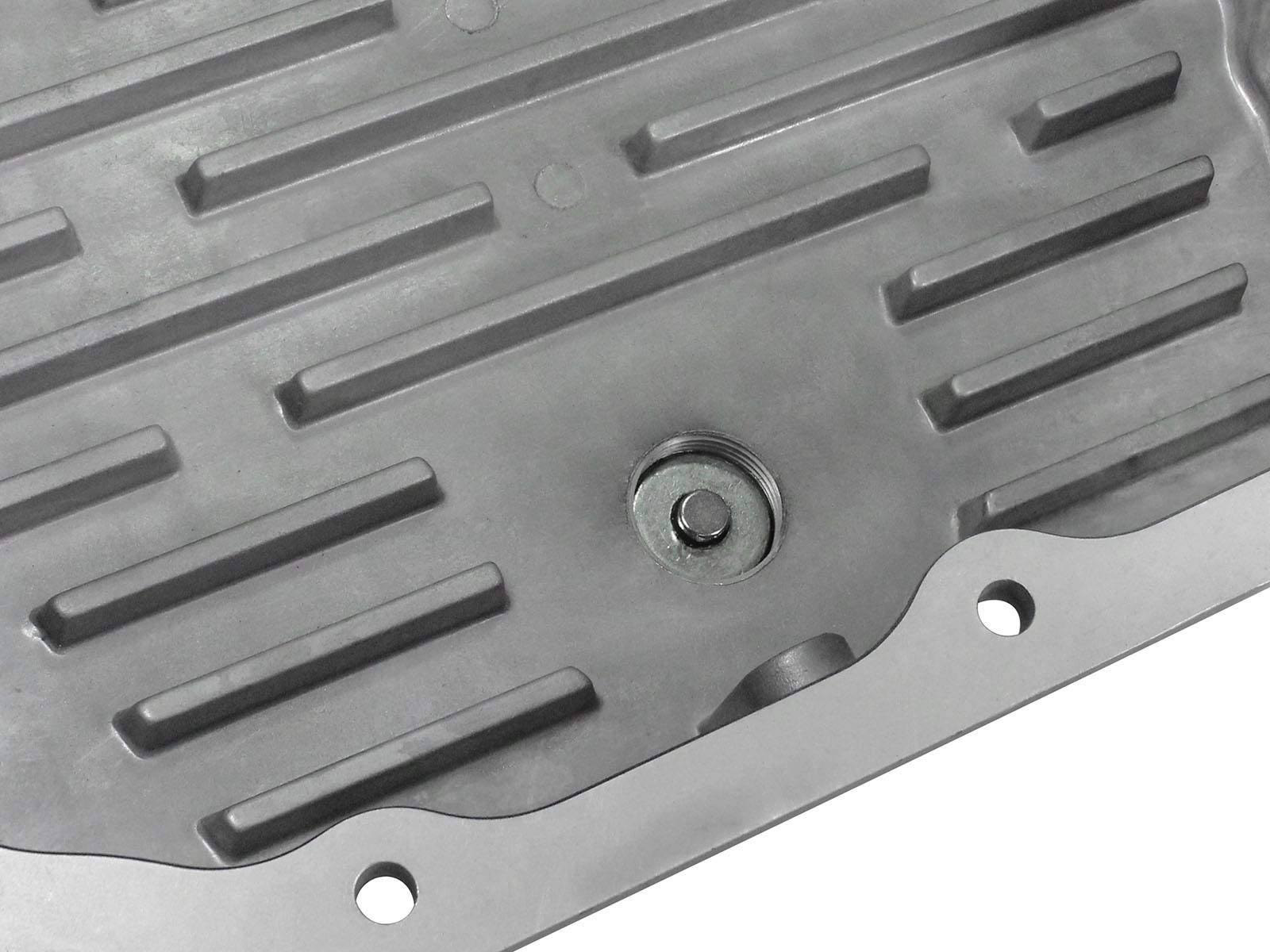 aFe Power 46-70060 Raw Aluminum Transmission Pan for Dodge Diesel Trucks - Heavy-Duty Performance Upgrade for Towing & Off-Road Use