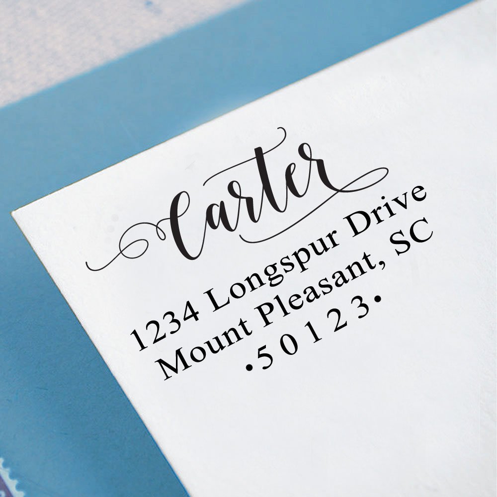 Personalized Self Inking Address Stamp - Custom Return Address Stamp for Home & Business - Perfect for Wedding Invitations, Envelopes, Mail & Gifting