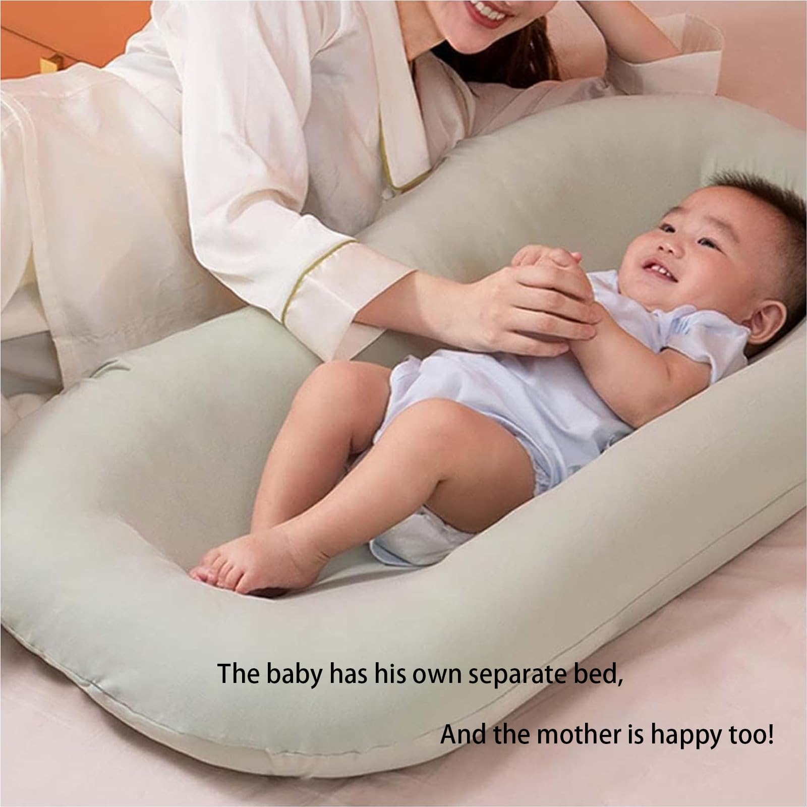 **Soft Breathable Baby Lounger Nest for Newborns – Washable Infant Lounger Pillow for Crib, Co-Sleeping & Travel (Pink) – Perfect for Napping, Playtime & On-the-Go Comfort**