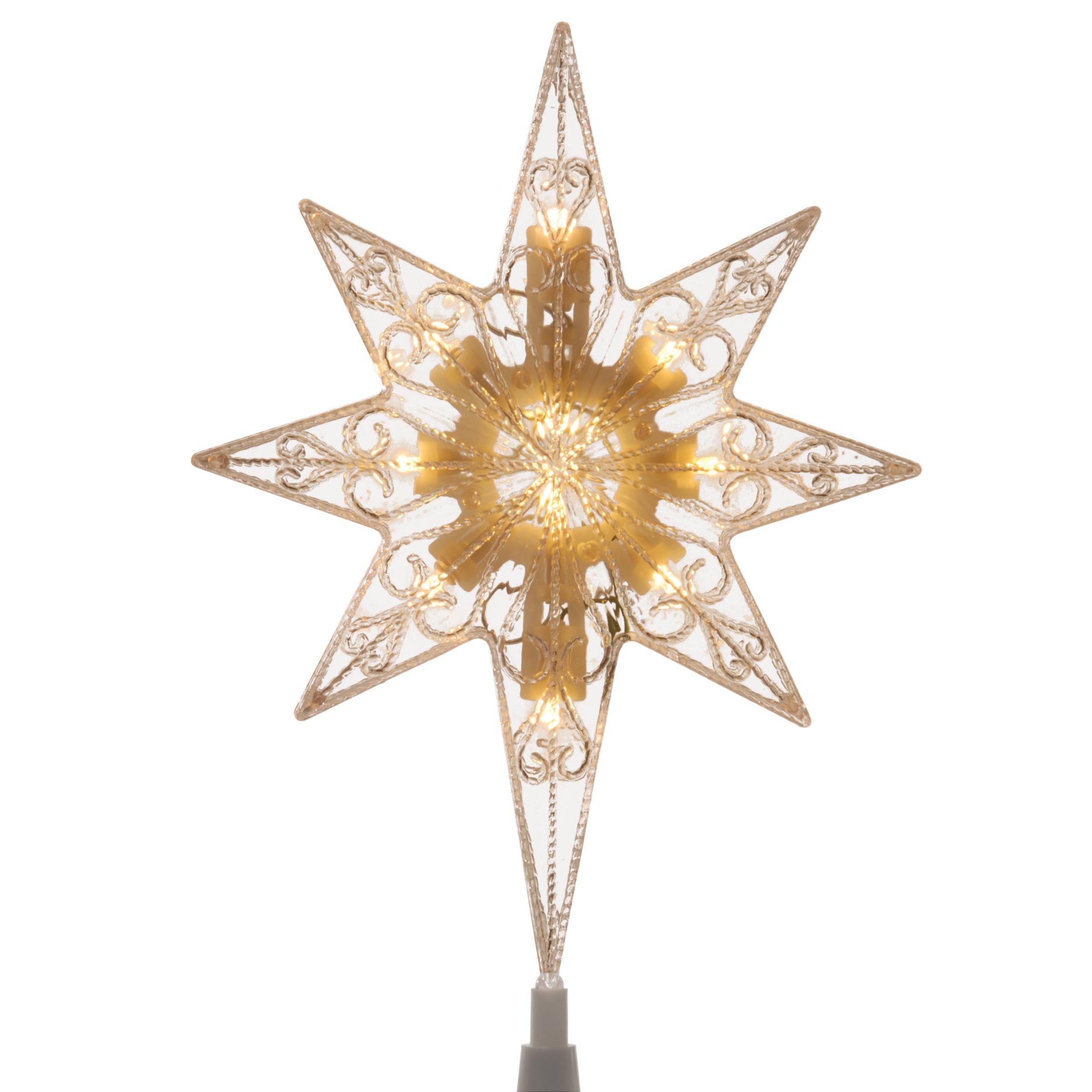 11-Inch Warm White LED Tree Topper Star for Christmas Tree Decoration – Perfect for Holiday Home Decor and Festive Celebrations