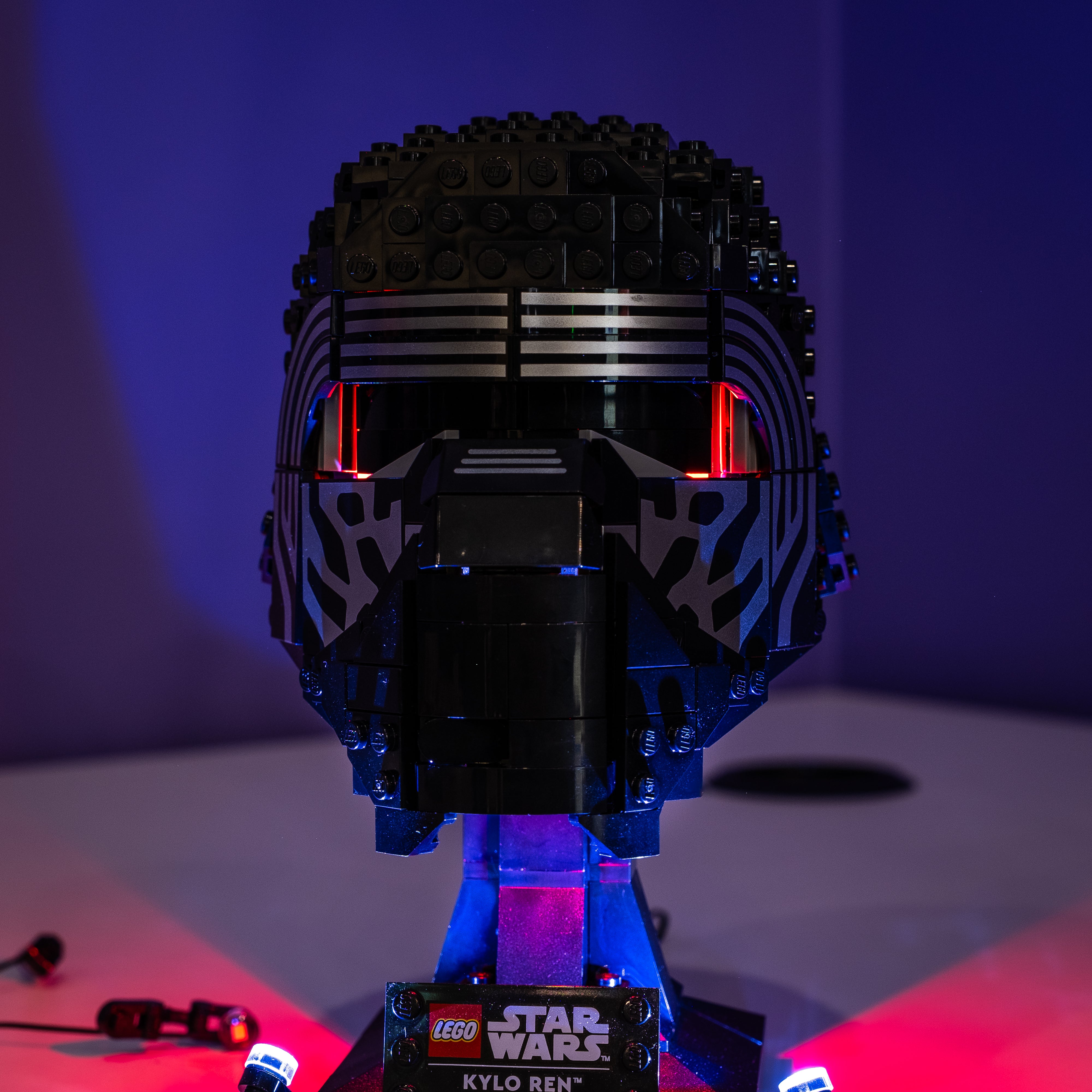 LEGO® Kylo Ren Helmet #75415 DIY Building Kit with Light - Star Wars Collectible for Adults & Teens - Perfect for Display, Cosplay & Gift Giving