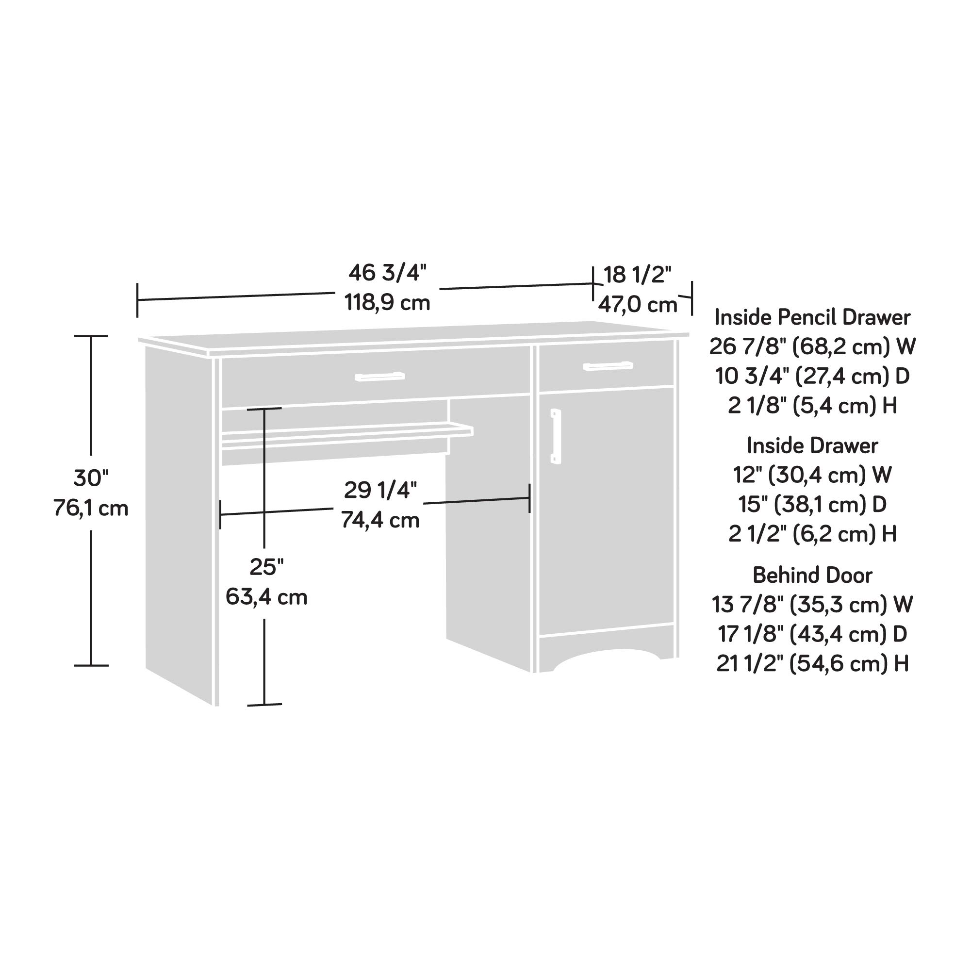 Sauder Beginnings Small Study Desk with Storage Drawers - Compact Writing Desk for Home Office, Bedroom or Dorm Room - Summer Oak Finish - Perfect for Remote Work, Online Classes & Small Space Organization