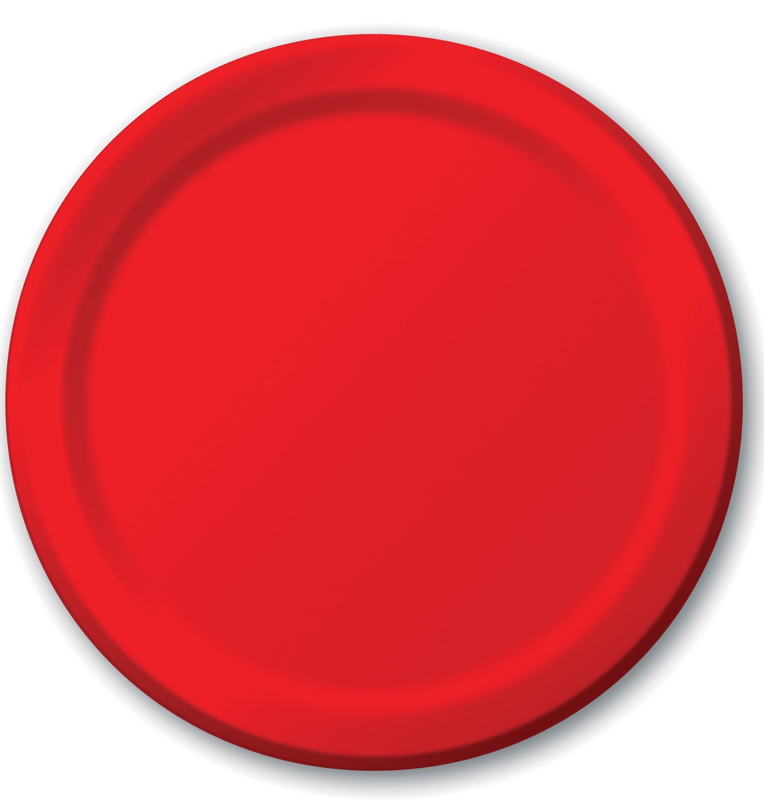 Creative Converting 8.75 Inch Classic Red Dinner Plates - Set of 24 - Elegant Tableware for Parties, Weddings & Holiday Gatherings