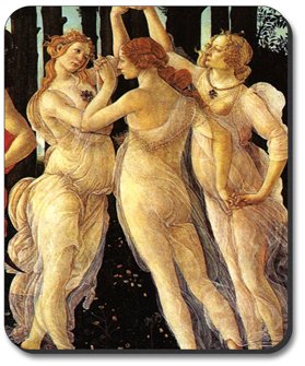 Botticelli Spring Art Plate - Premium Mouse Pad with Renaissance Painting Design for Office & Home Workspace Decor