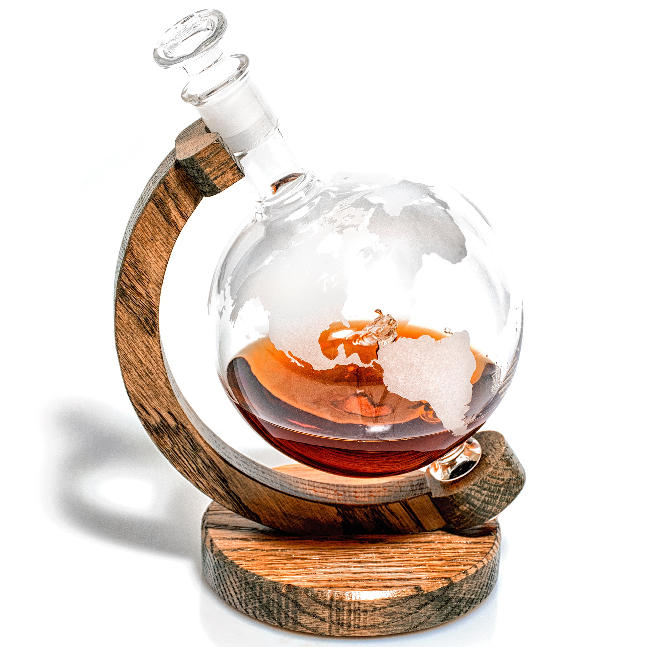Premium Submarine-Themed Whiskey Decanter with Etched Globe Design - 1000ml Bourbon, Rum & Wine Dispenser - Unique Gift for US Navy Submarine Veterans & Whiskey Enthusiasts - Perfect for Home Bars, Military Appreciation Events & Special Occasions