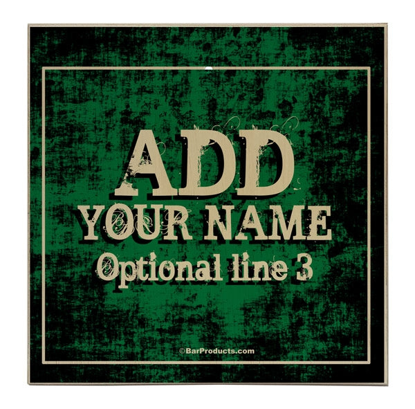 Personalized Large Tabletop Ring Toss Game - Grunge Green | Fun Indoor/Outdoor Party Game for Adults & Kids