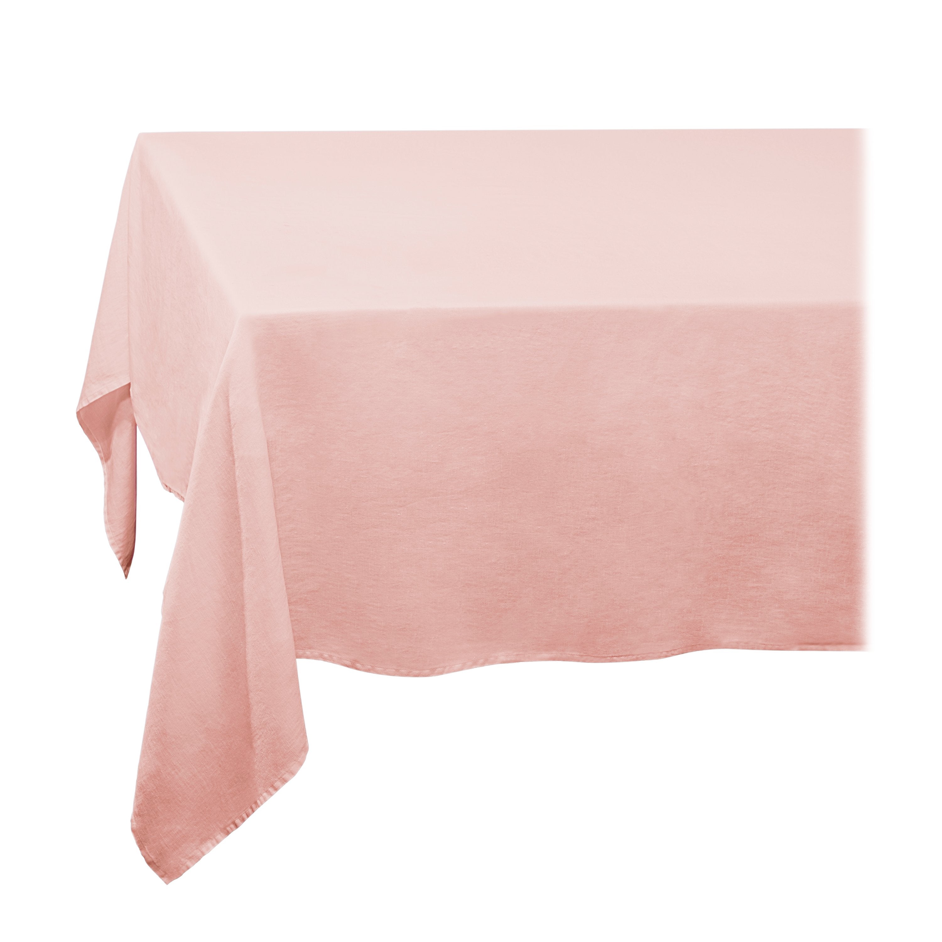 Premium Pink Linen Sateen Tablecloth - Elegant Dining Table Cover for Weddings, Parties & Home Decor - Wrinkle & Stain Resistant Fabric