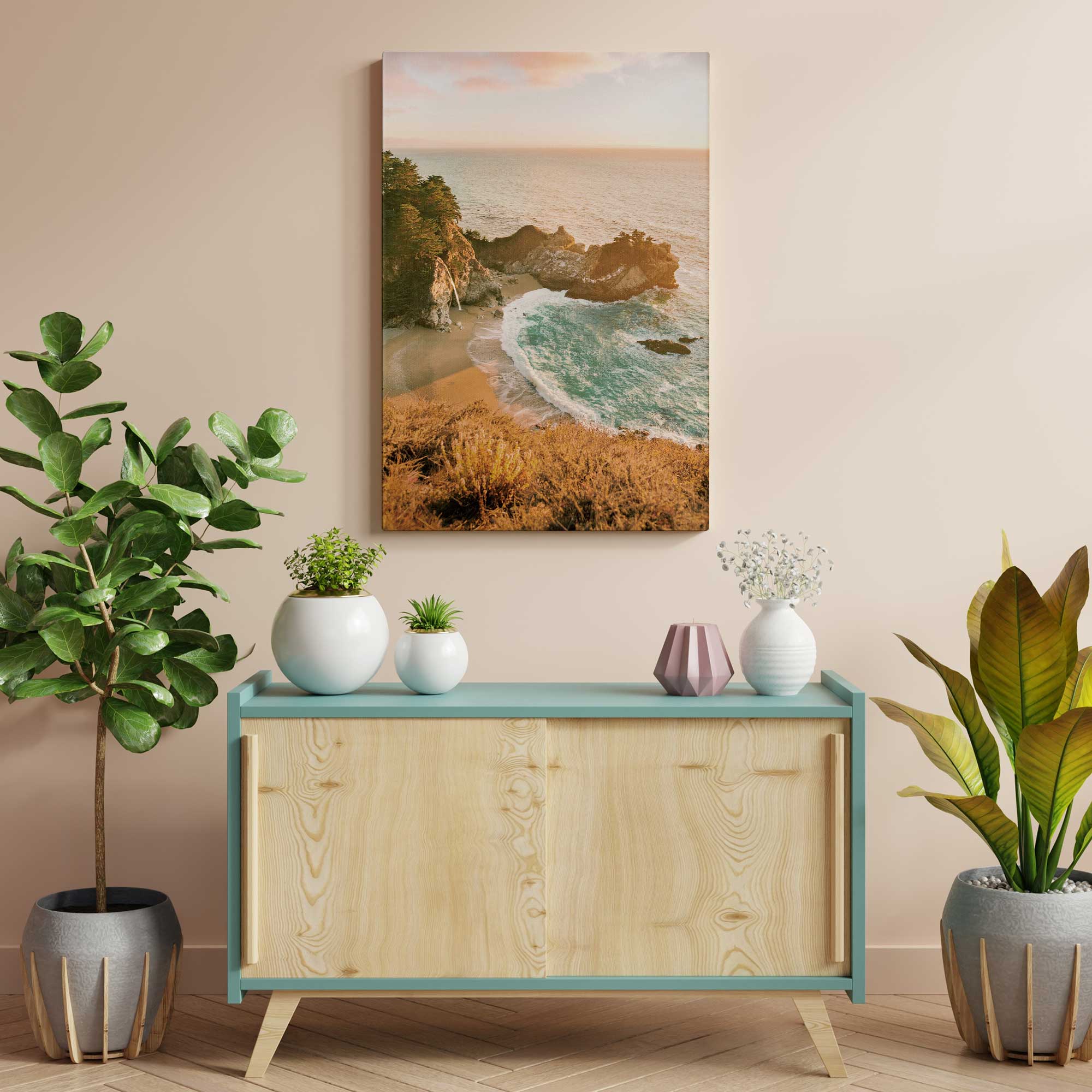 Blissful Solitude Abstract Wall Art Painting - Modern Canvas Print for Living Room, Bedroom & Office Decor