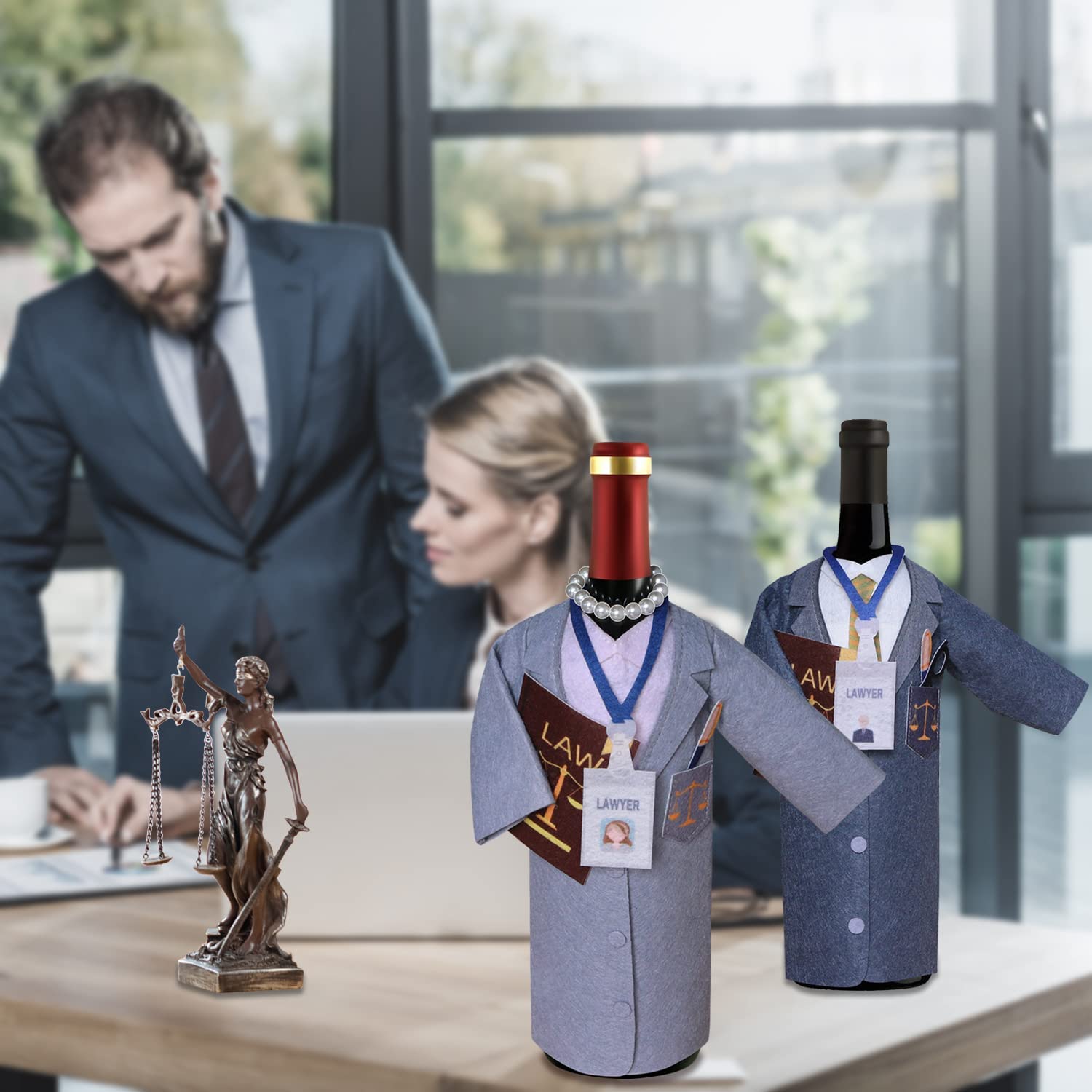 Premium Lawyer Wine Bottle Cover - Thoughtful Attorney Appreciation & Thank You Gift - Ideal for Bar Exam, Law School Graduation & Office Decor - Perfect for Parties, Wine Nights & Professional Events