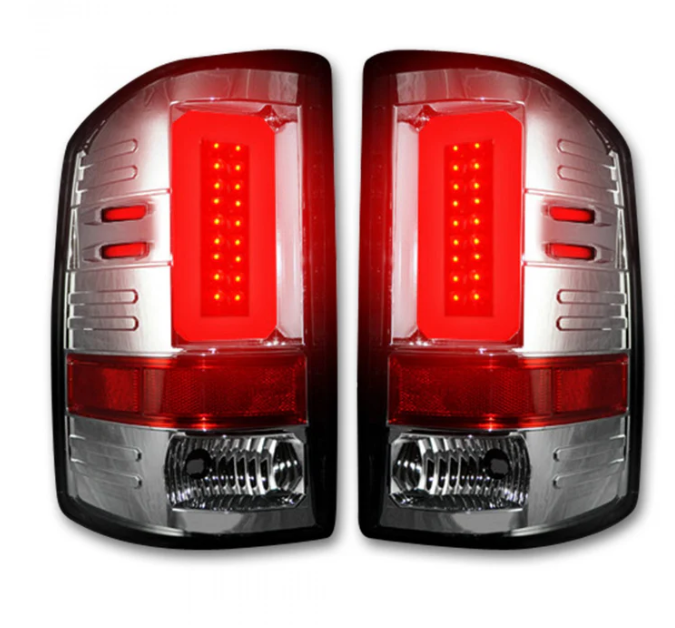 GMC Sierra 2500/3500 2014-2019 LED Tail Lights - Compatible with 3rd Gen Single Wheel Models & OEM Halogen Lights - Clear OLED Design for Enhanced Visibility & Style - Perfect for Truck Upgrades & Night Driving Safety