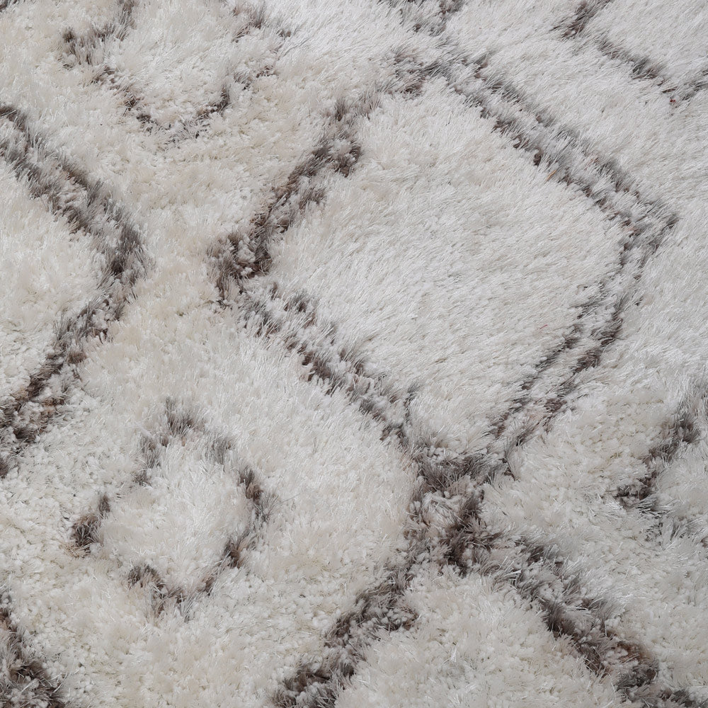 Modern Polygonal Hand Tufted Area Rug - Geometric Boho Chic Floor Carpet for Living Room, Bedroom & Nursery Decor