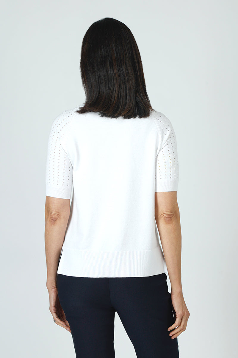 Women's Metric Pointelle Knit Sweater - Soft & Stylish Pullover for Fall & Winter | Perfect for Casual Outfits & Layering