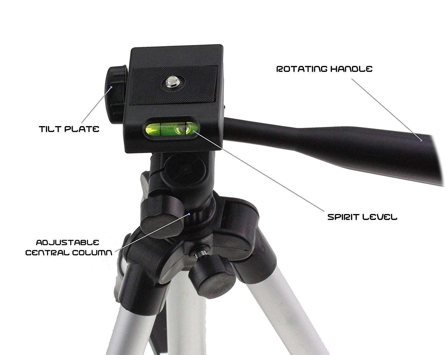 Navitech Lightweight Aluminum Tripod for PANASONIC HC-V380EB-K Camcorder - Perfect for Travel, Vlogging & Outdoor Shooting