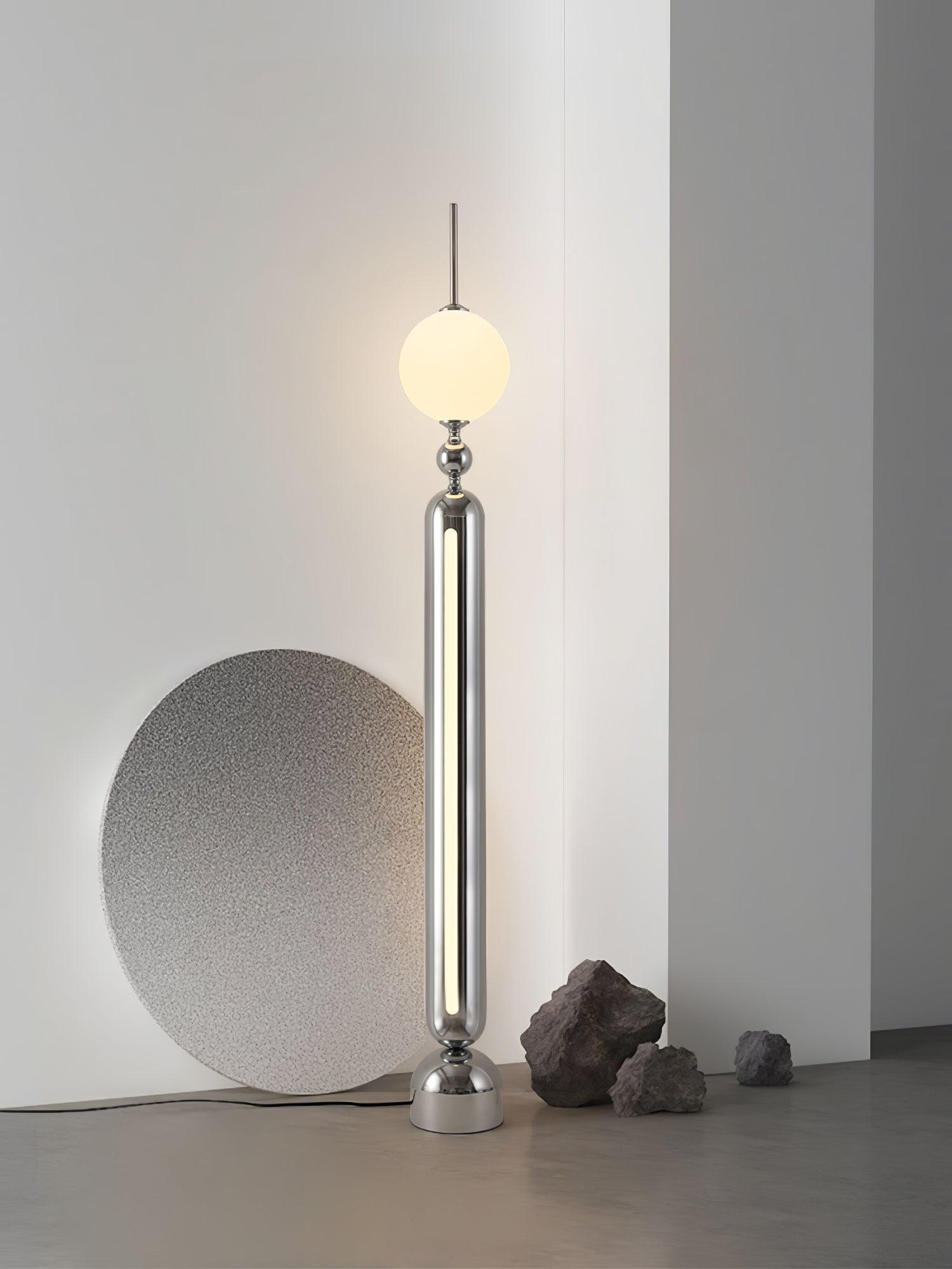 Modern Lightning Rod Floor Lamp - Adjustable Height LED Standing Light for Living Room, Bedroom & Office - Stylish Home Decor & Task Lighting